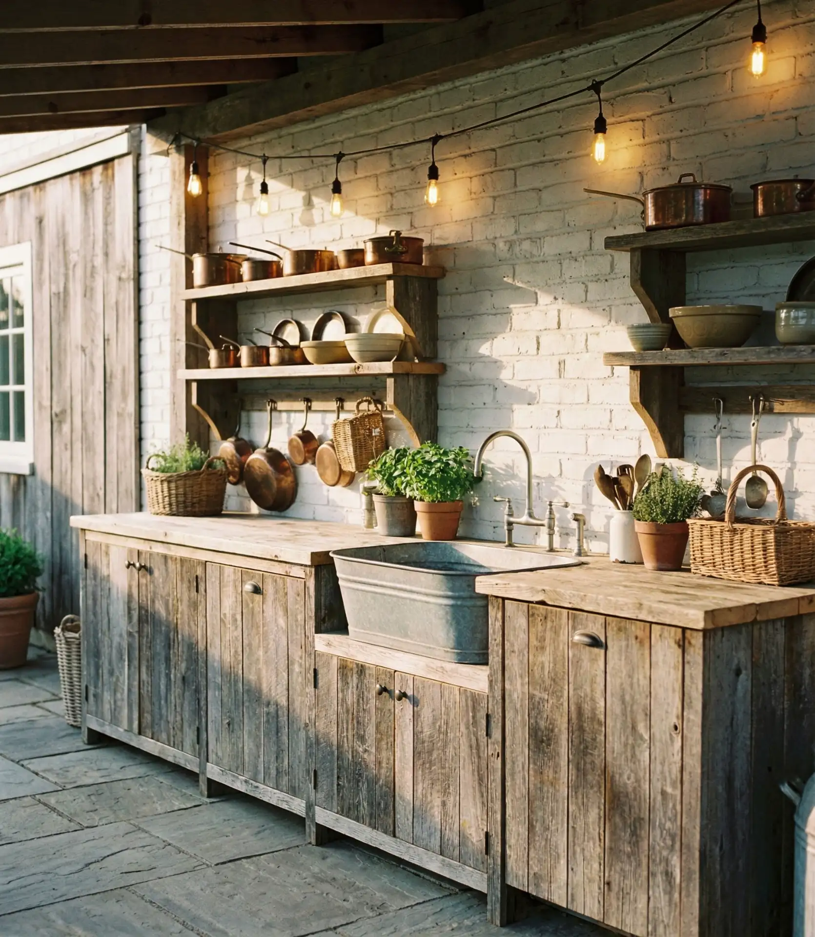Farmhouse-Style Reclaimed Wood Kitchen 2