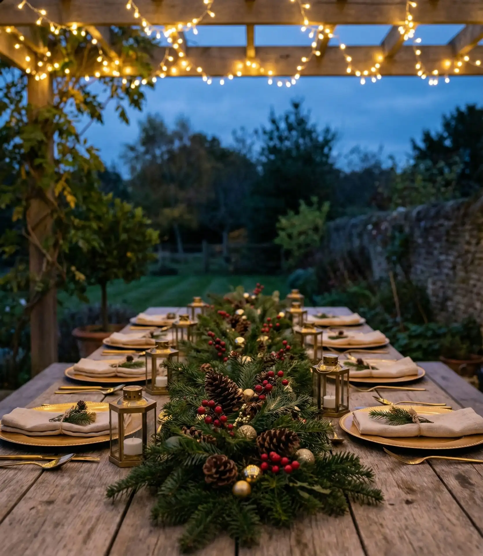 Festive Christmas Table Under the Stars 1