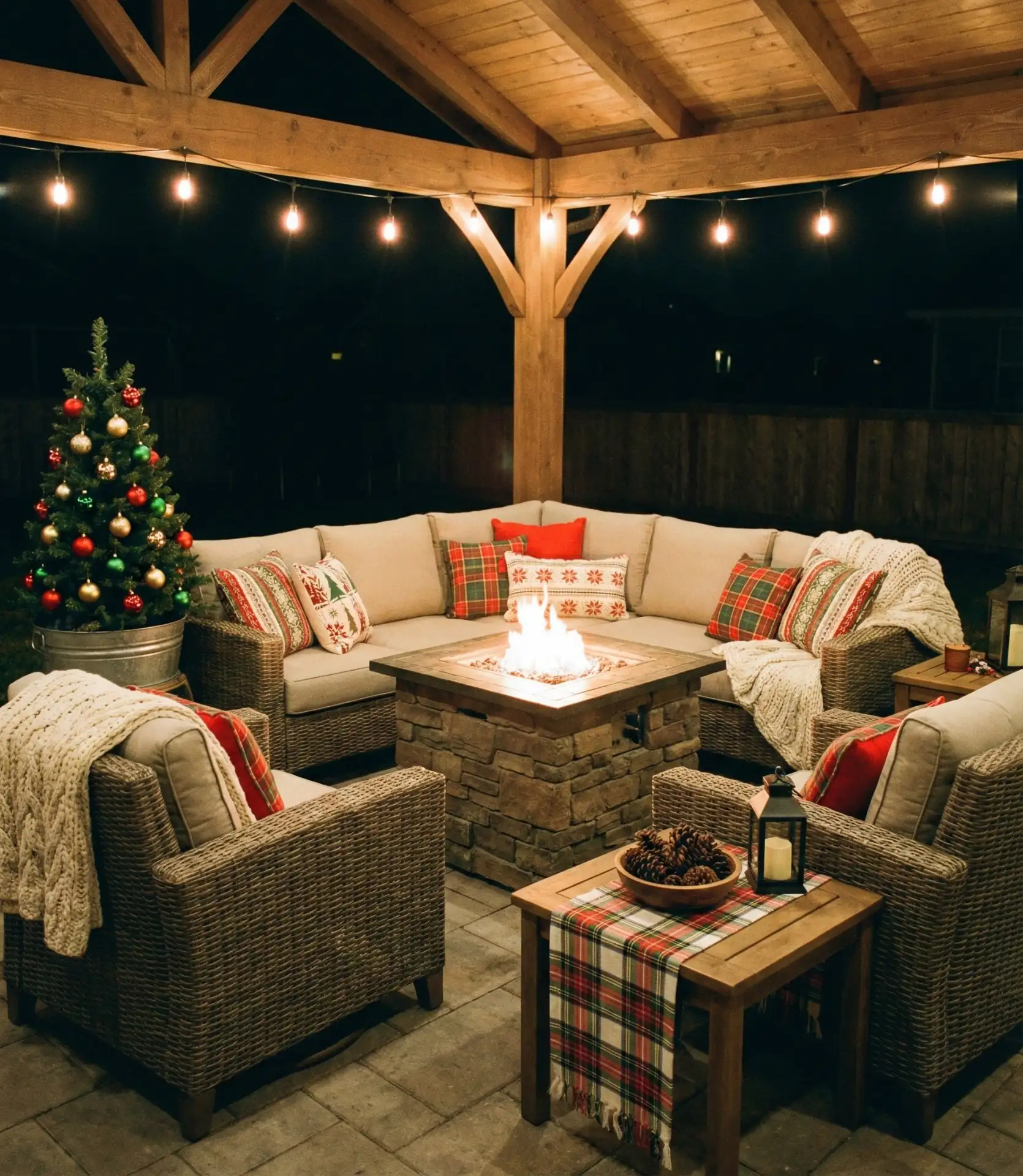 Festive Xmas Outdoor Living Room 1