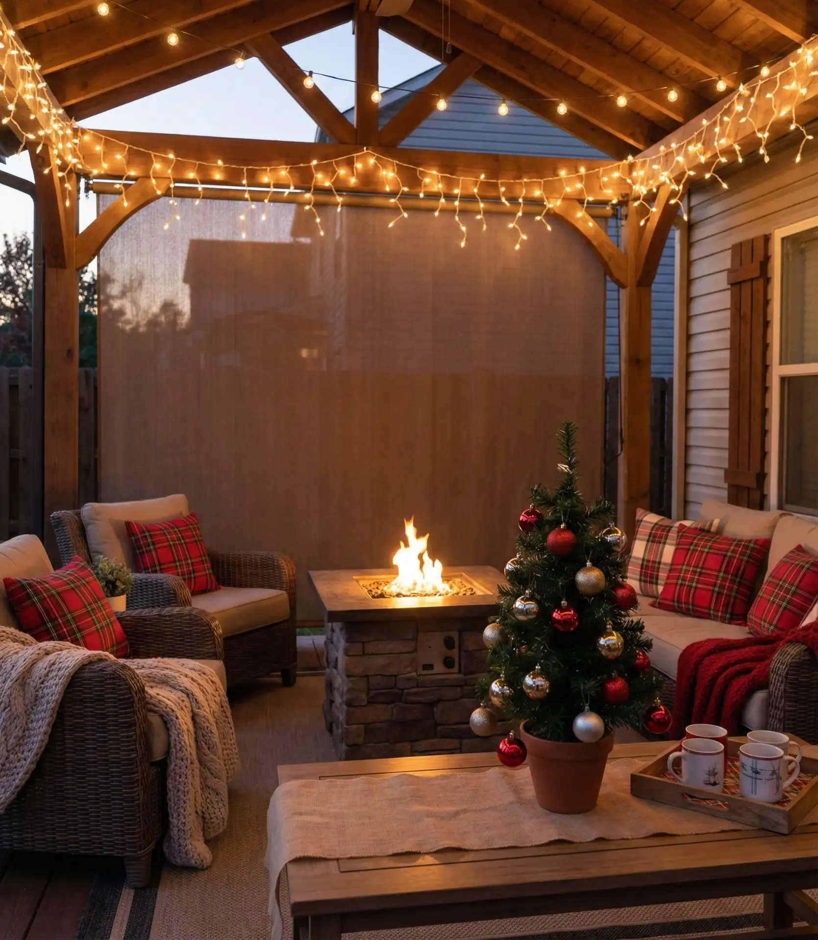 Festive Xmas Outdoor Living Room 2