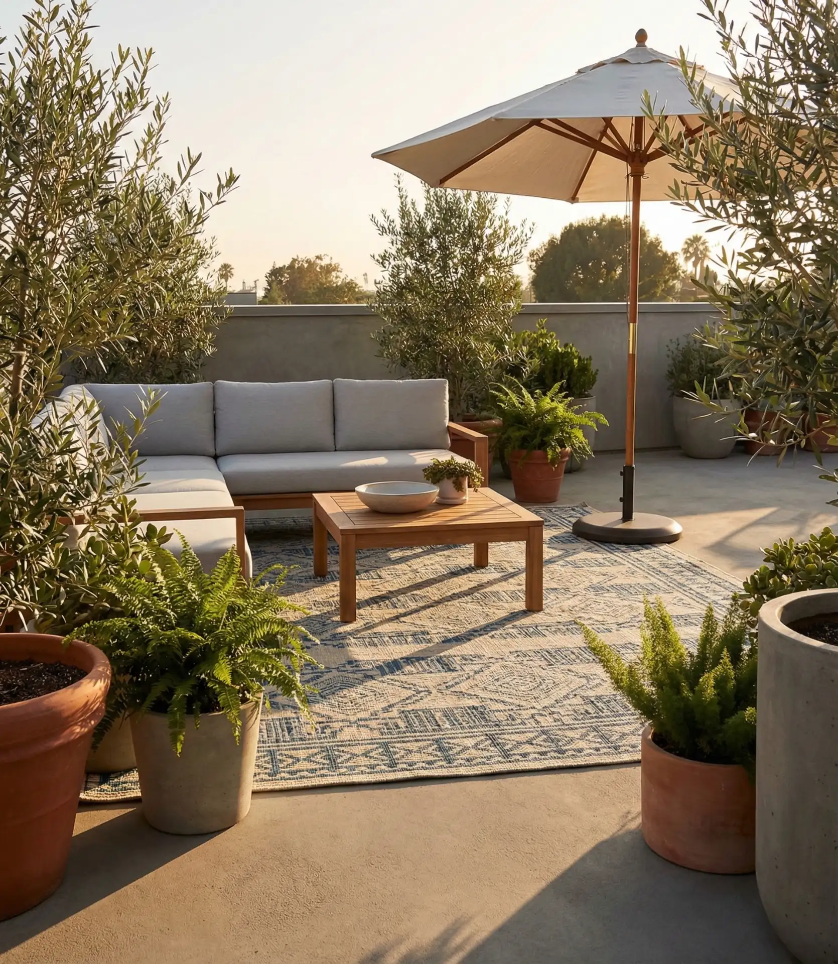 Flooring Transition with Outdoor Rugs 1