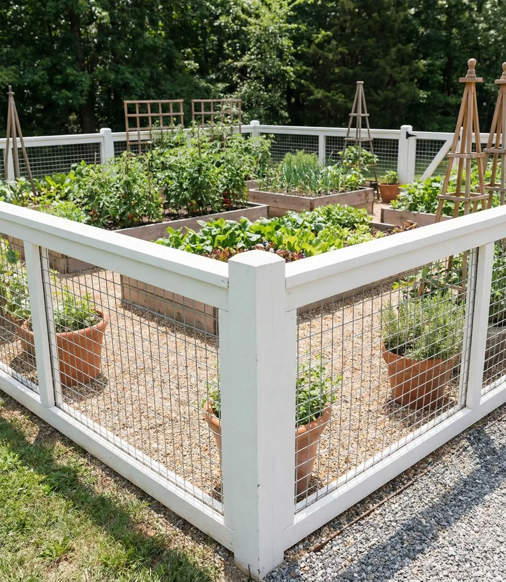Formal Box-Frame Veggie Garden Fence 1