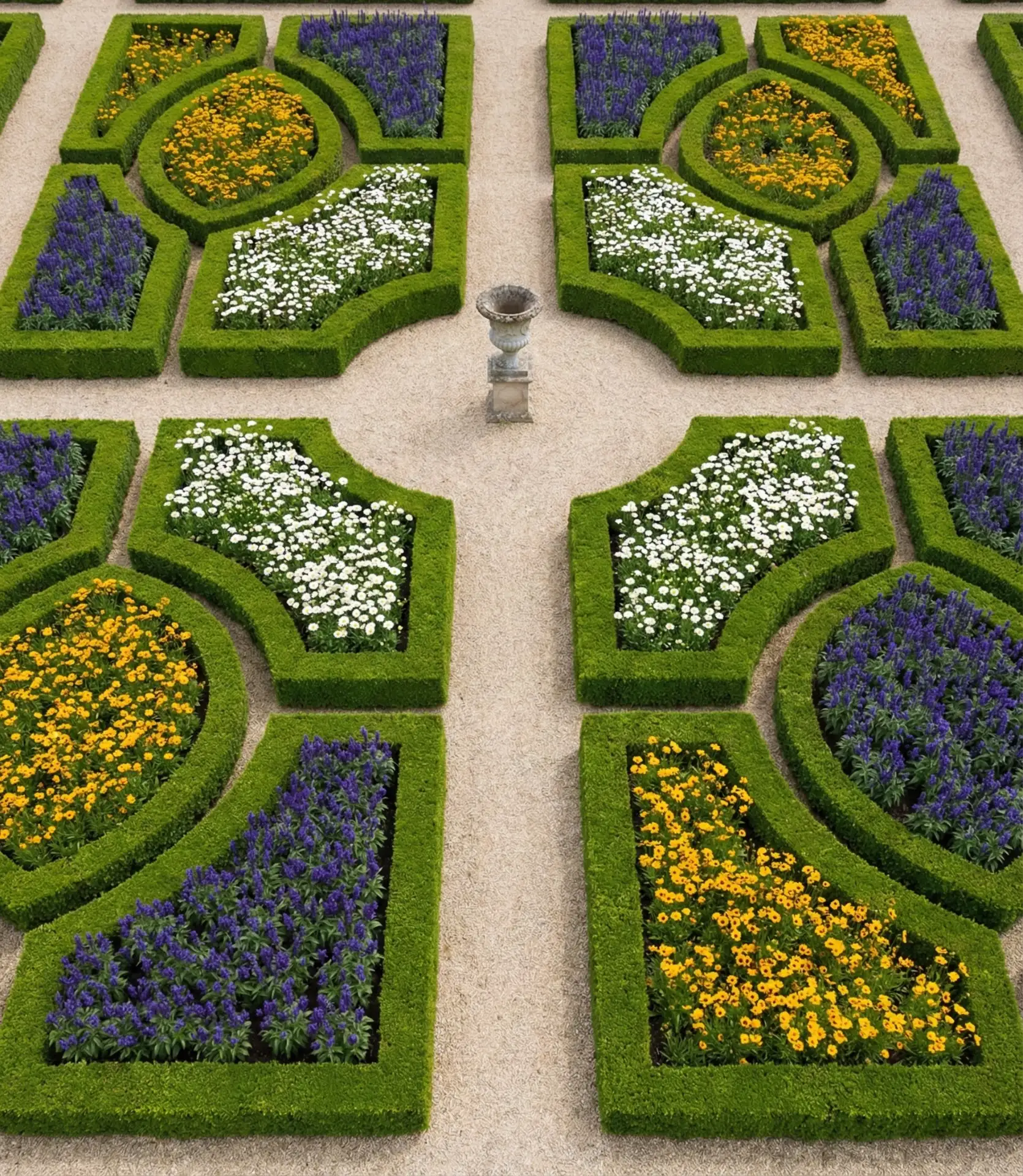 Formal Butterfly Parterre Design 1
