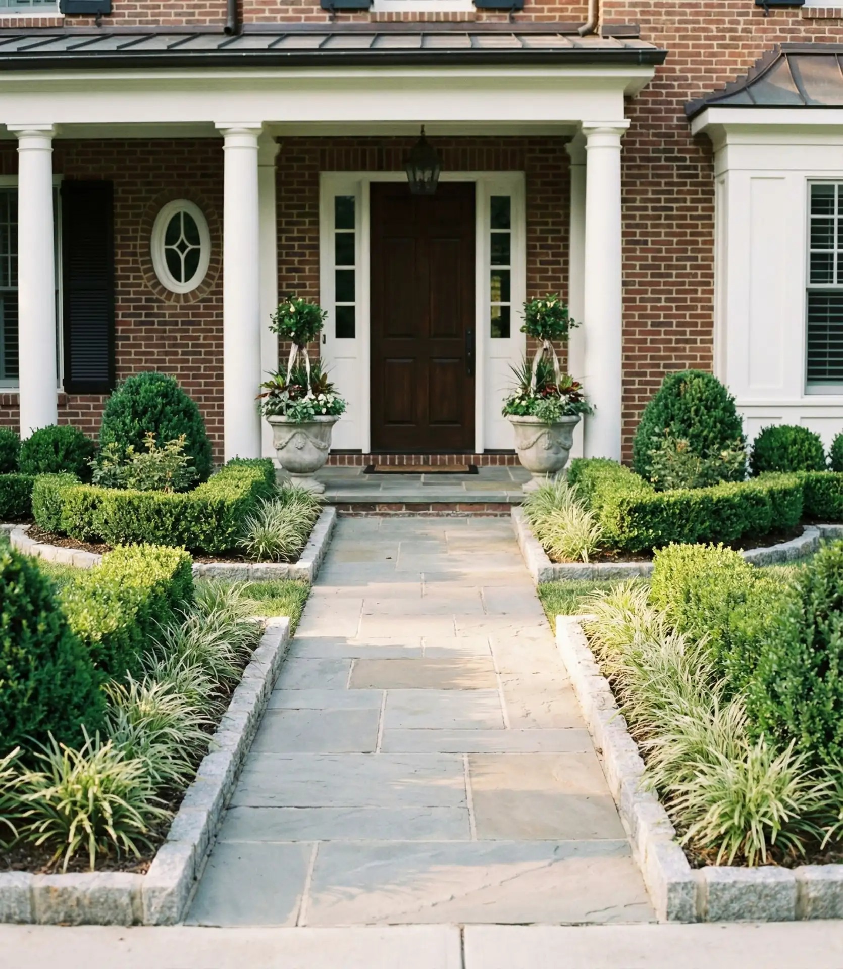 Formal Front Yard Rock Garden Design 1