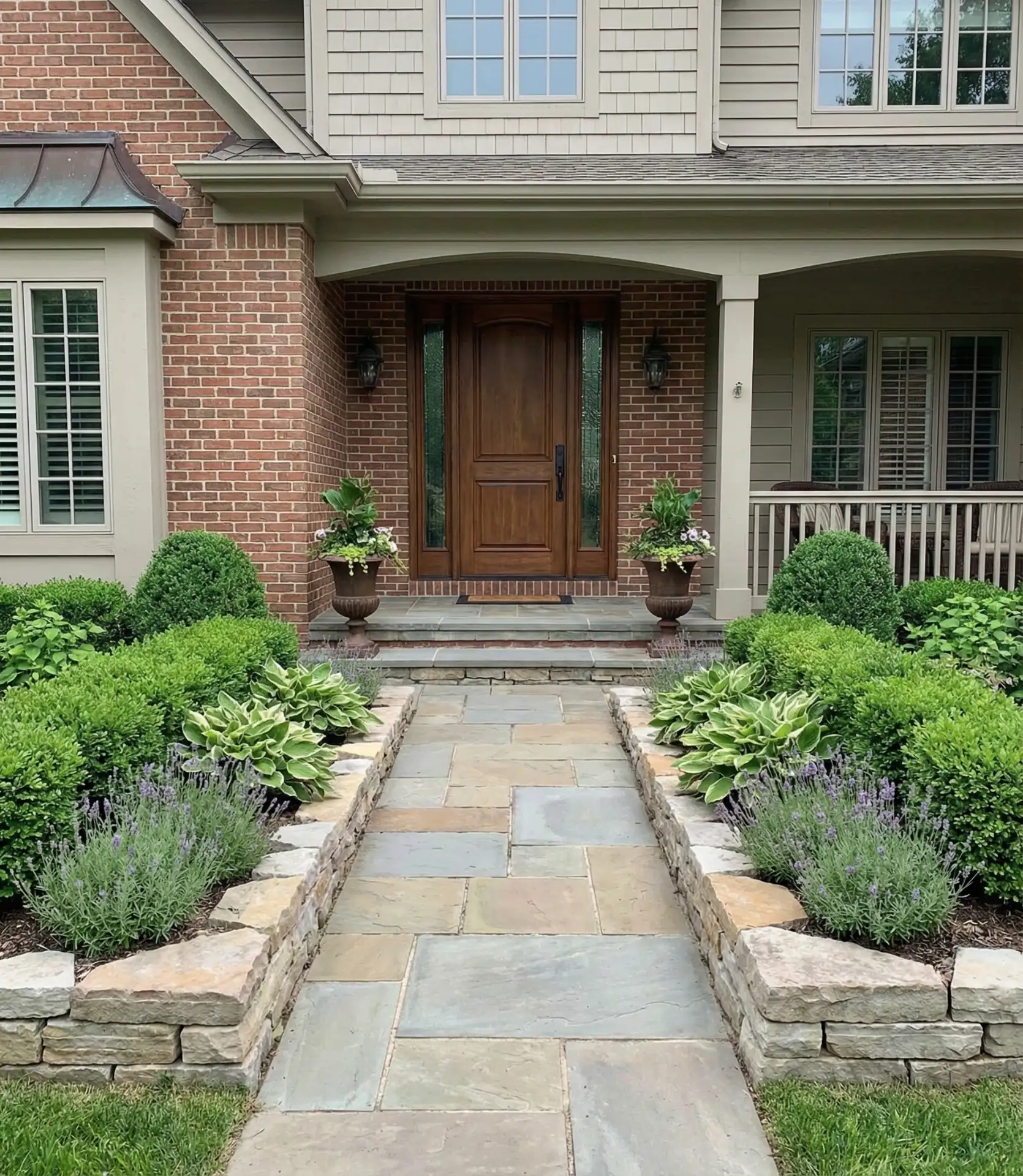 Formal Front Yard Rock Garden Design 2