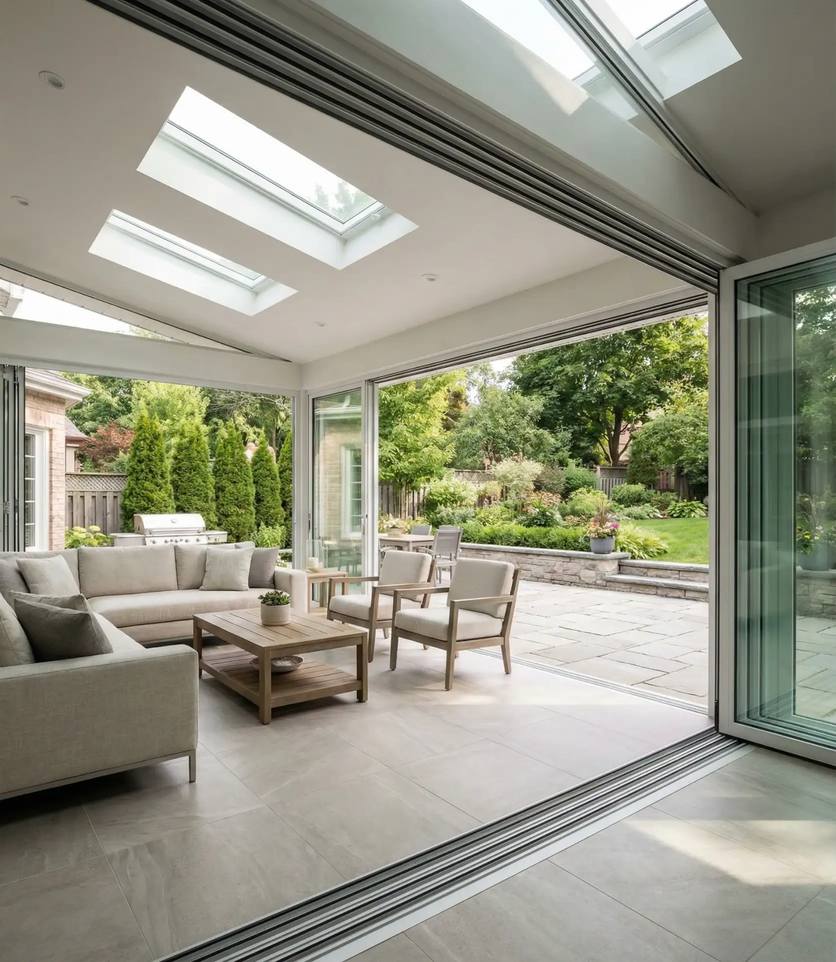 Four-Season Room with Retractable Walls 2