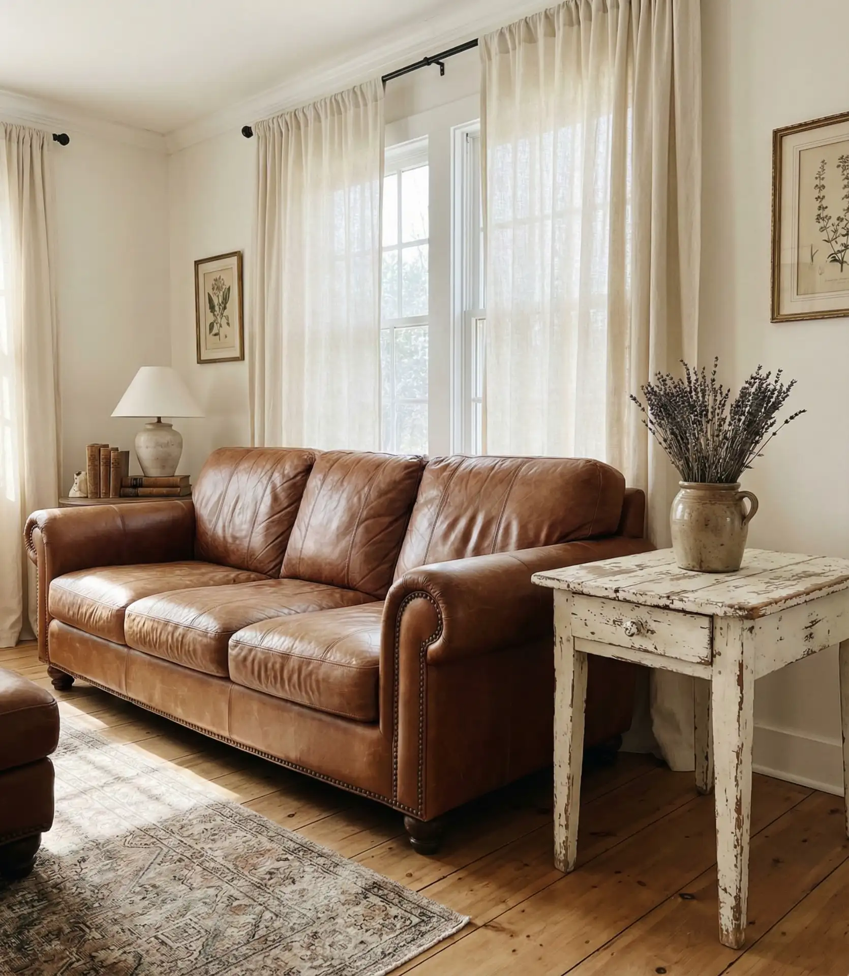 French Country Leather with Vintage Elegance 1