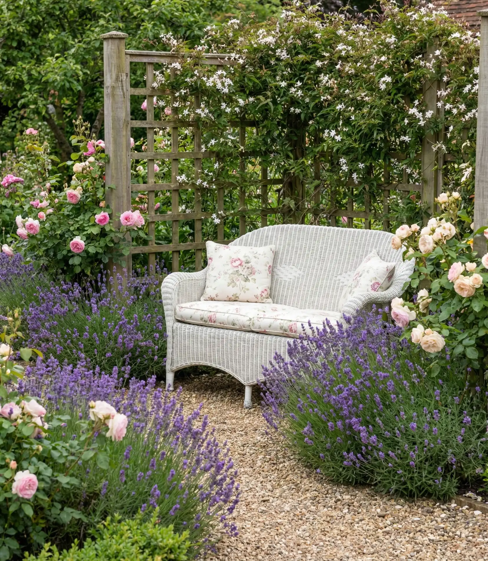 Garden Couch with Floral Surround 1
