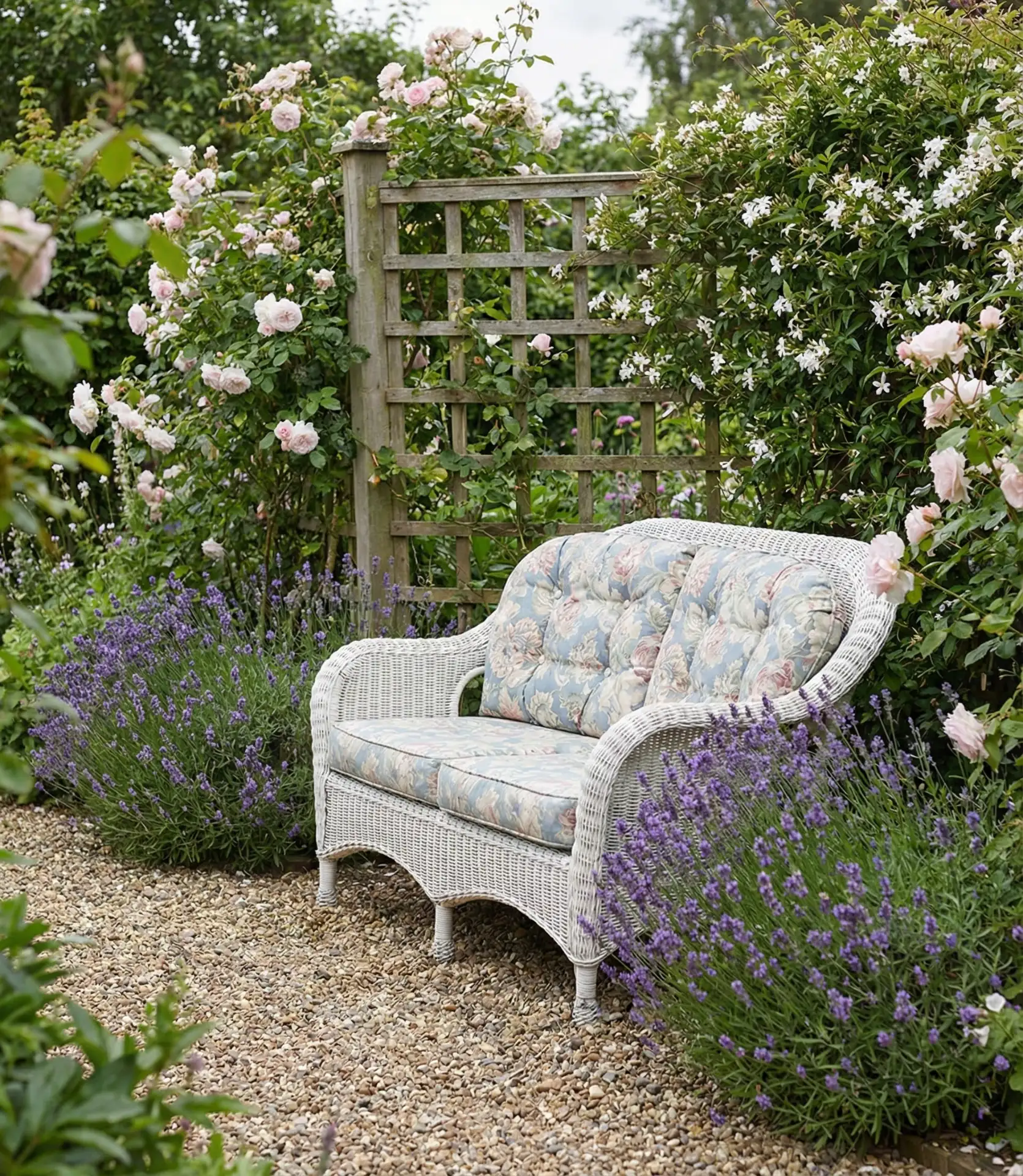 Garden Couch with Floral Surround 2