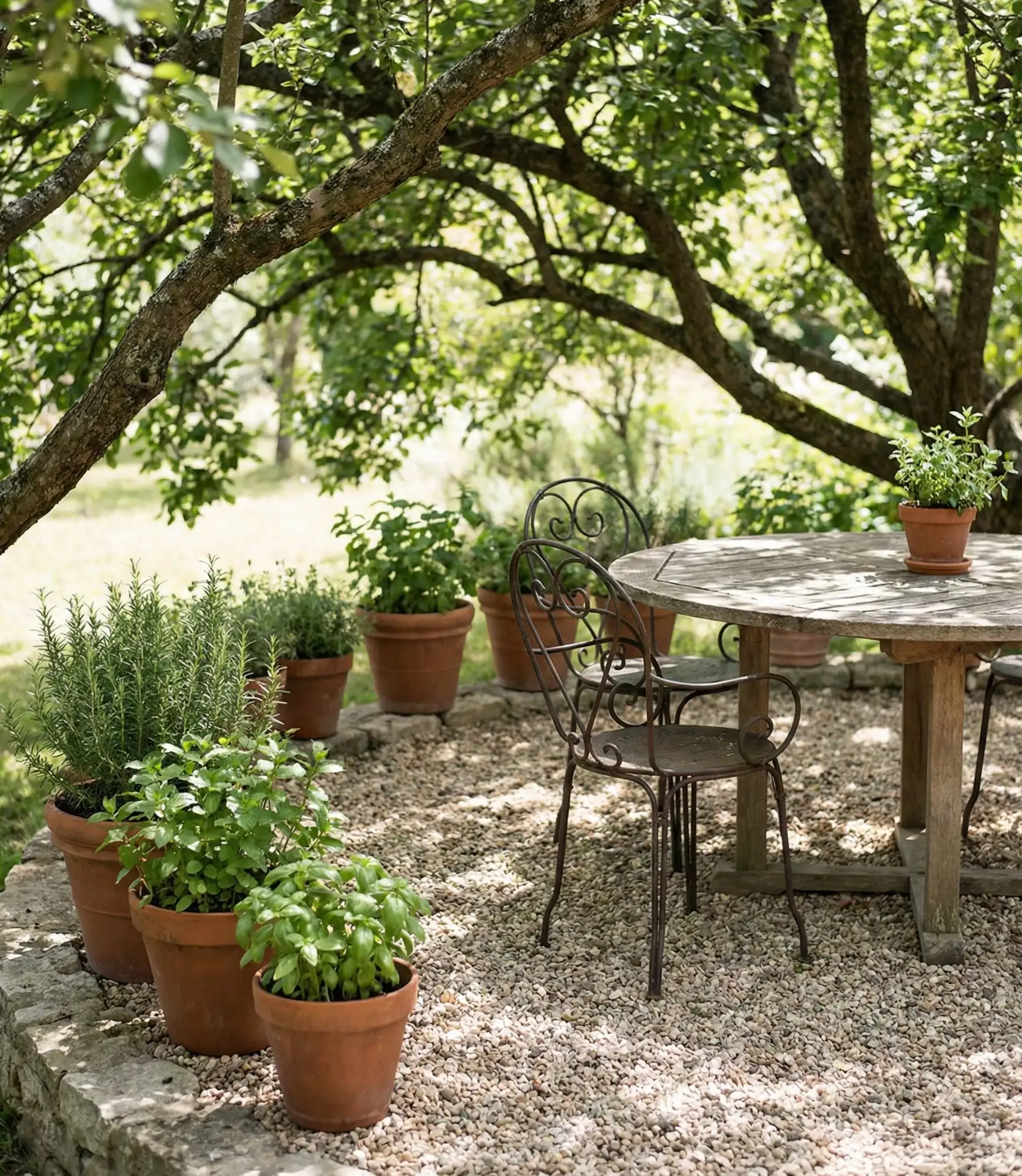 Gravel Patio Dining Zone 1