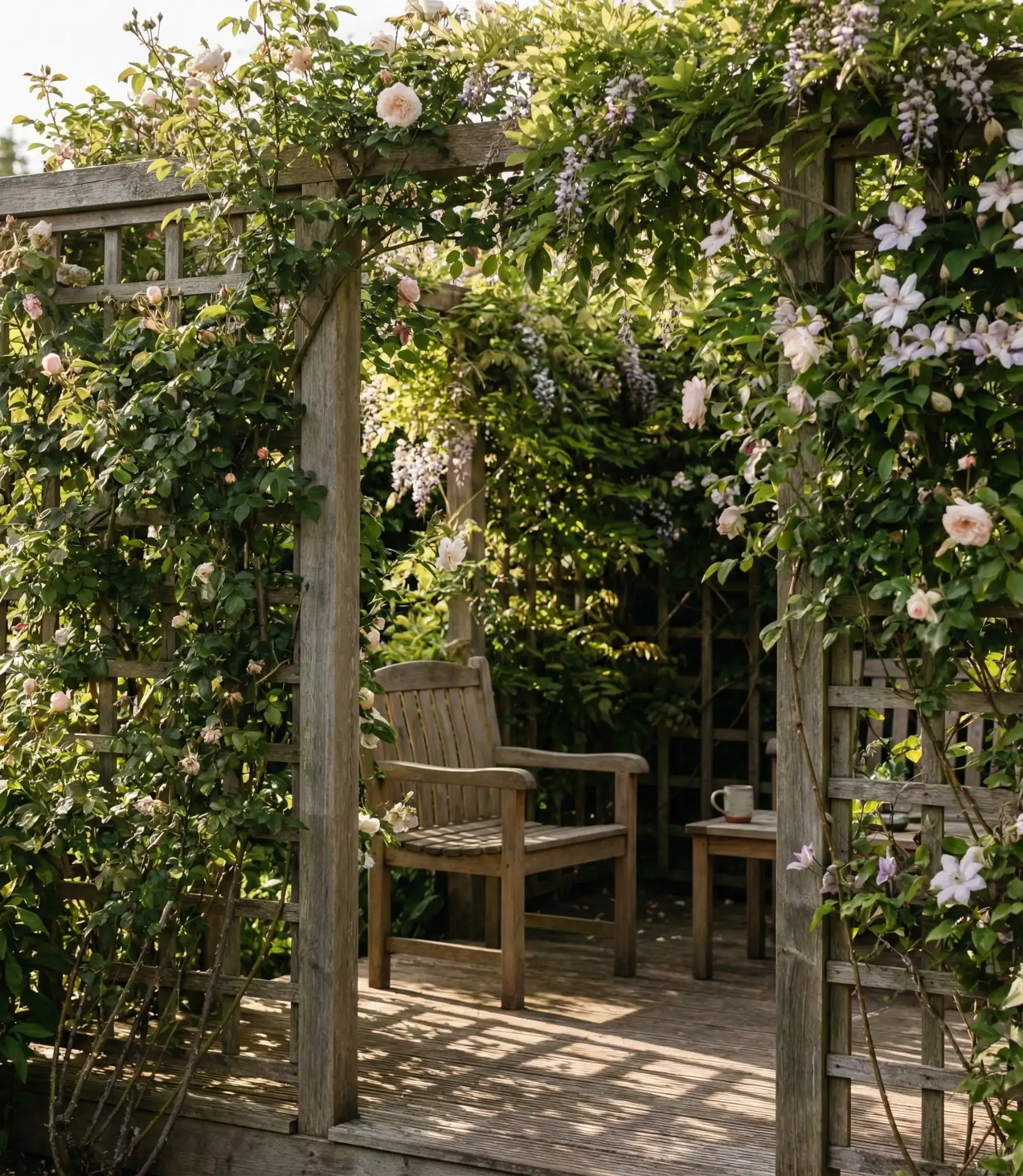 Greenery-Wrapped Privacy Screen 2