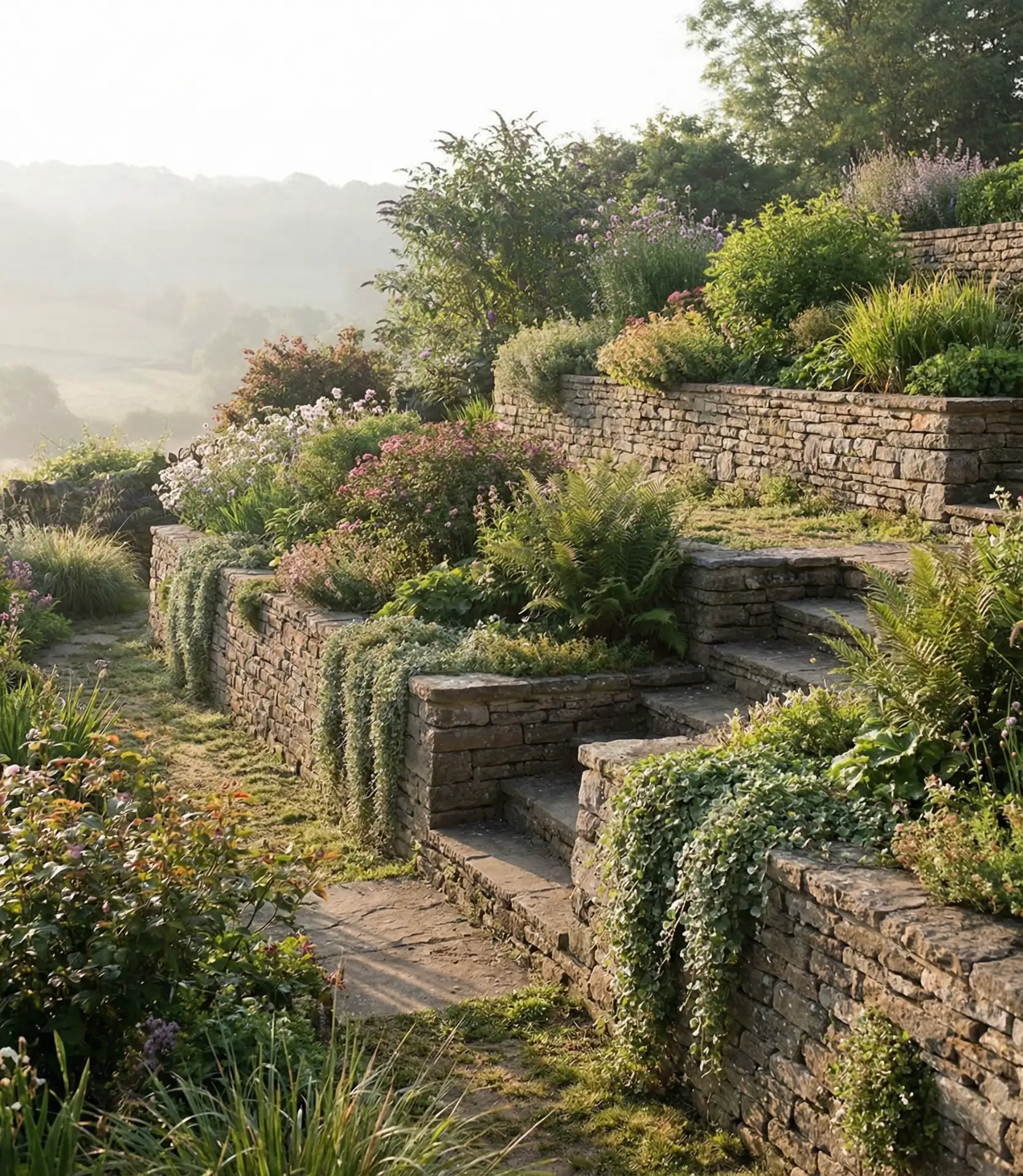 Hillside Terraced Rock Garden 1