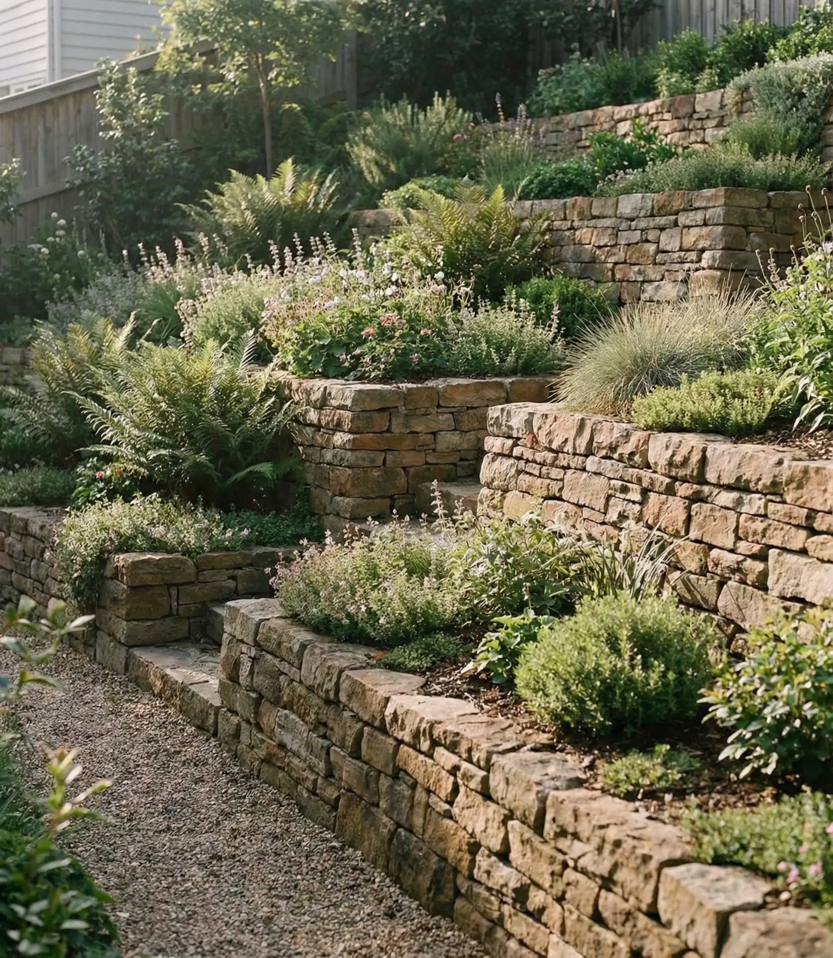 Hillside Terraced Rock Garden 2