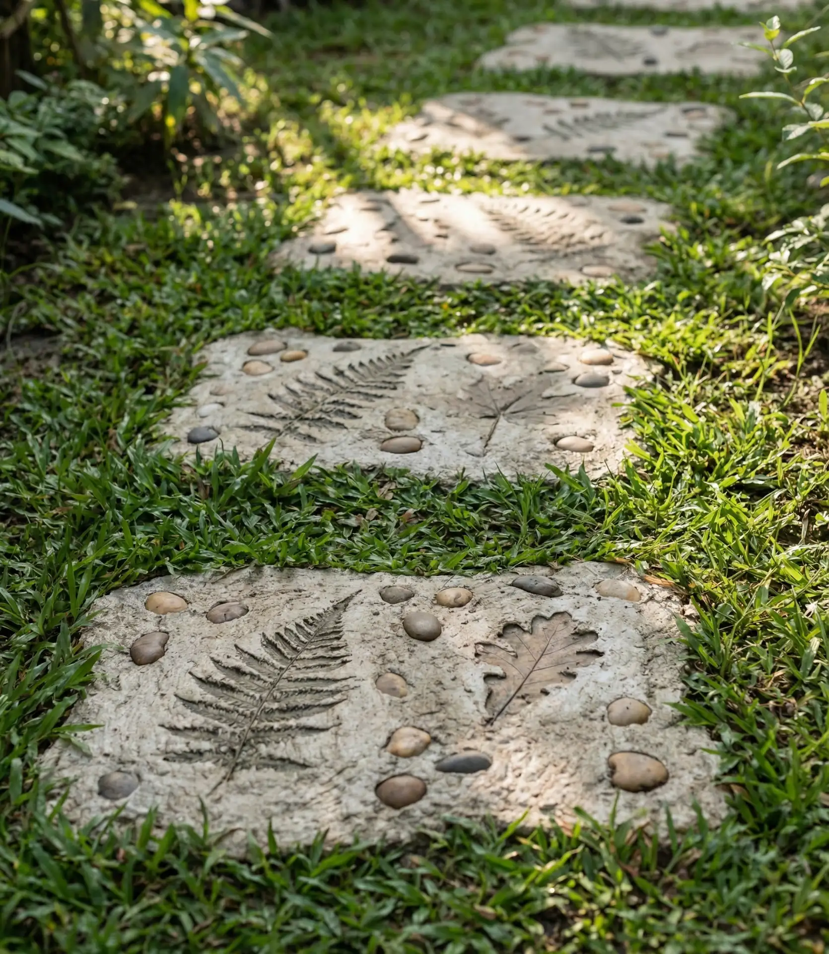 Homemade Concrete Stepping Stones 1