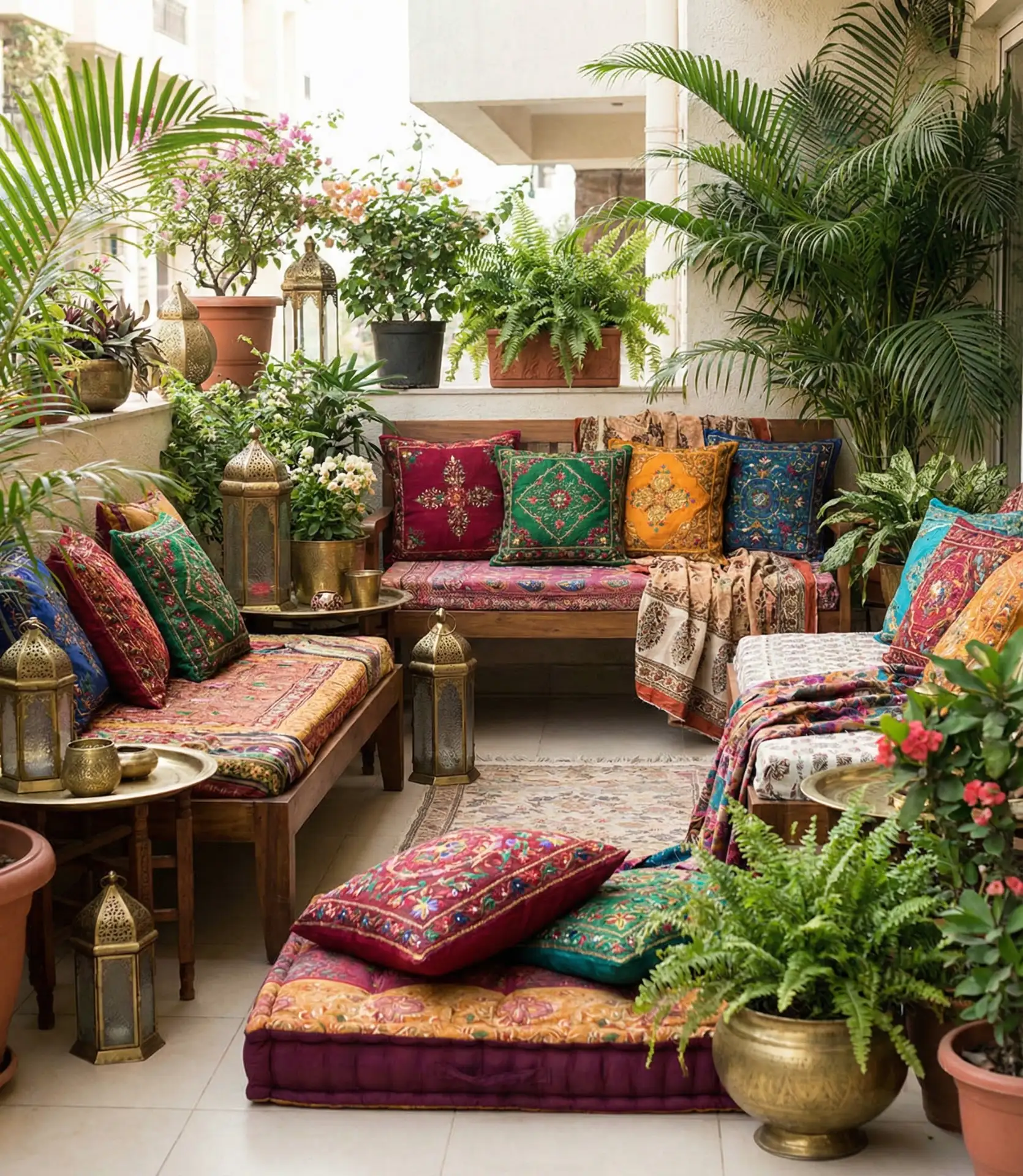 Indian-Inspired Textile Lounge 1