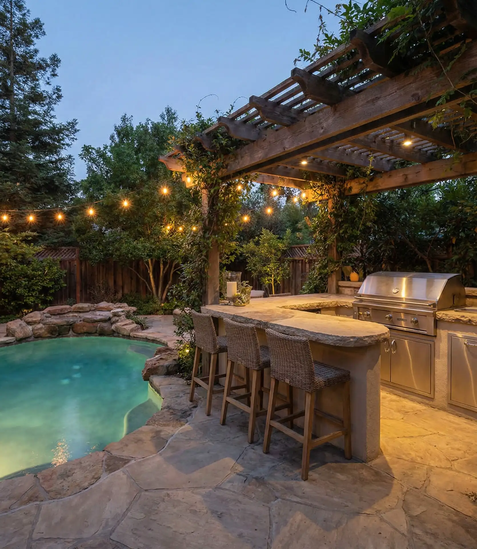 Integrated Pool and BBQ Entertainment Zone 1