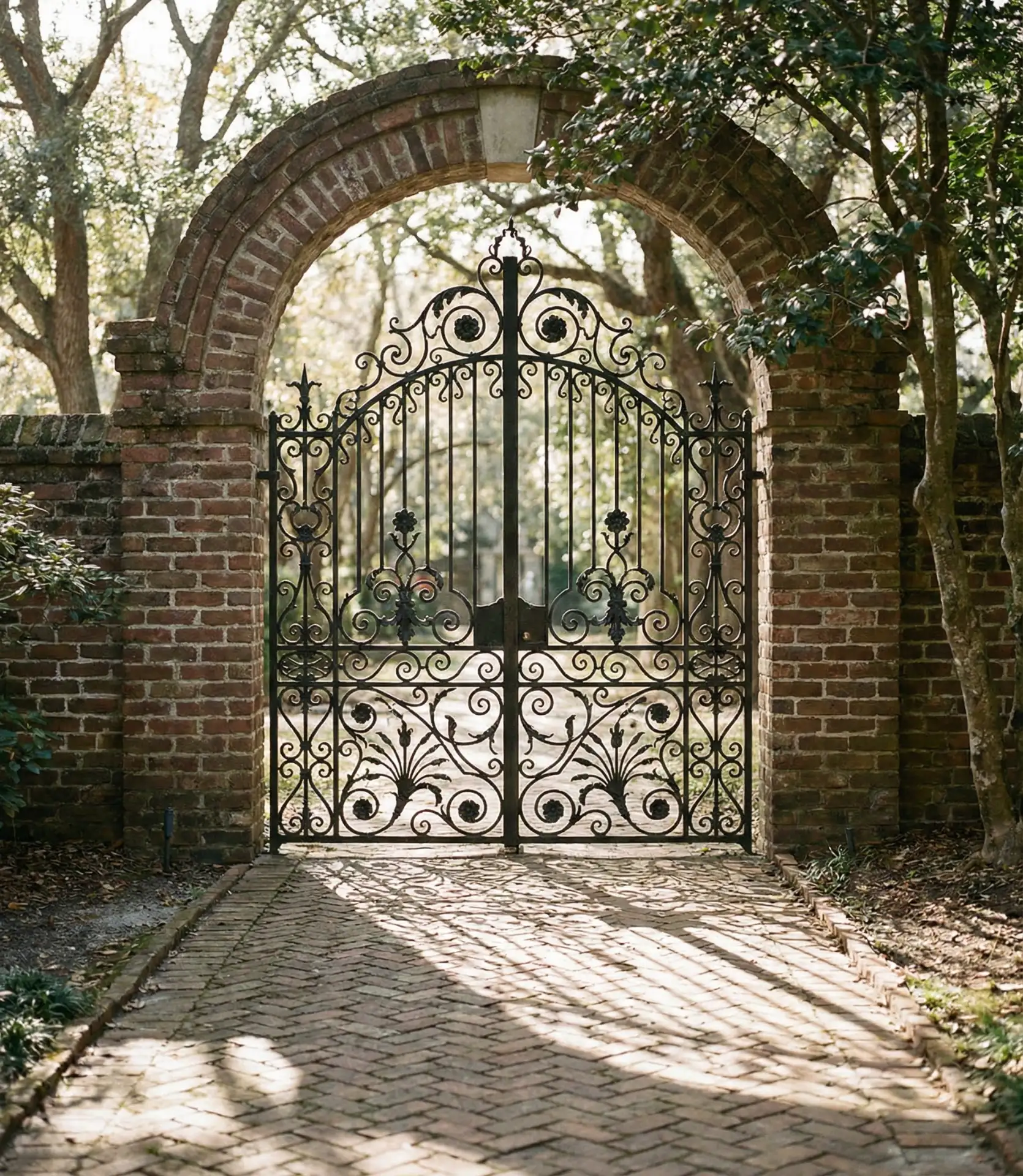 Iron Gate with Decorative Scrollwork 1
