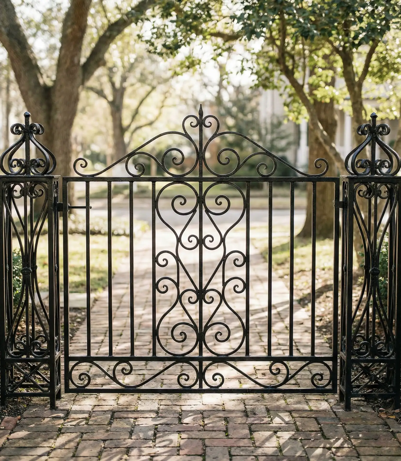 Iron Gate with Decorative Scrollwork 2