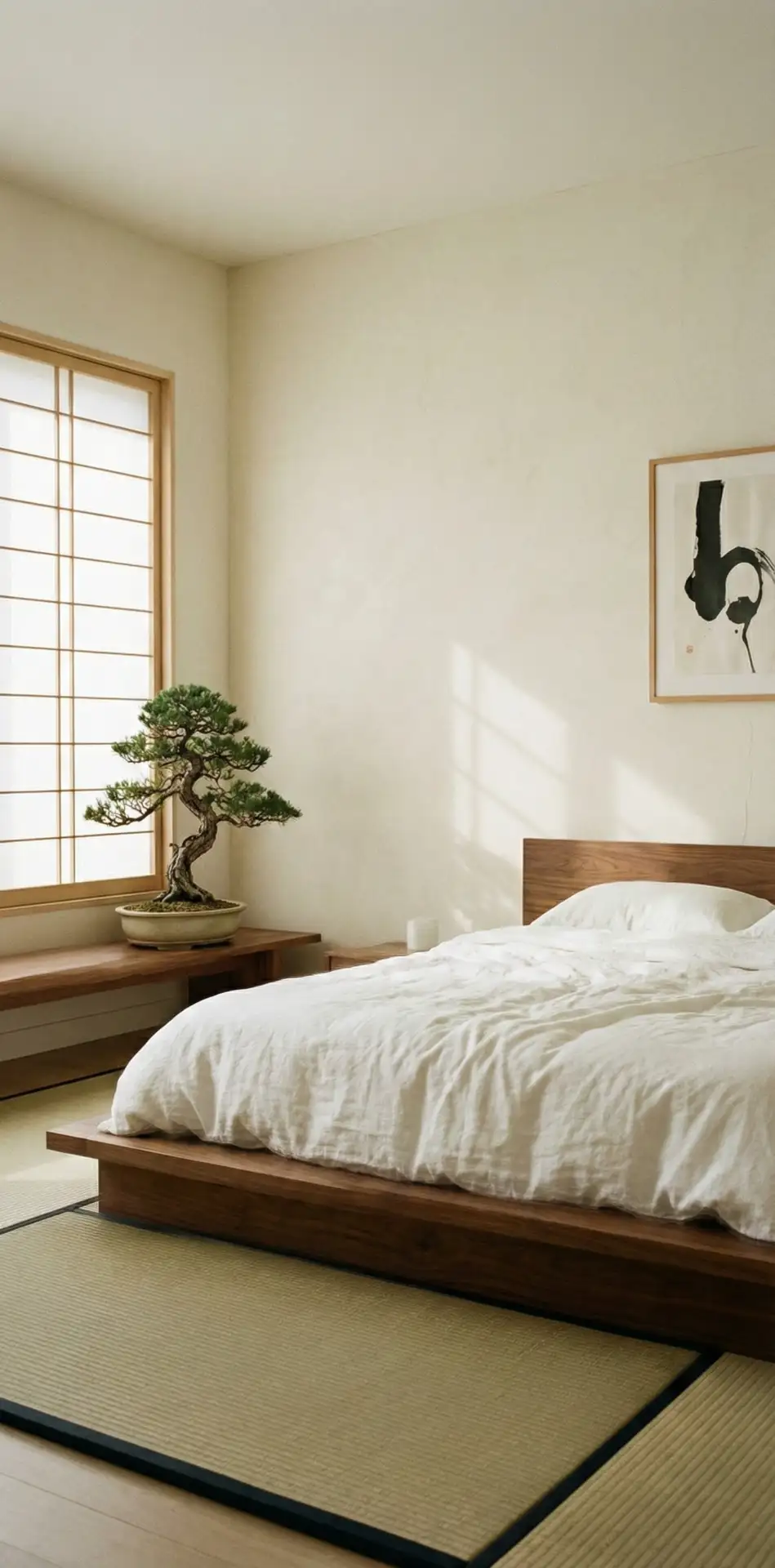 Japanese-Inspired Minimalism with Low Platform Bed 2