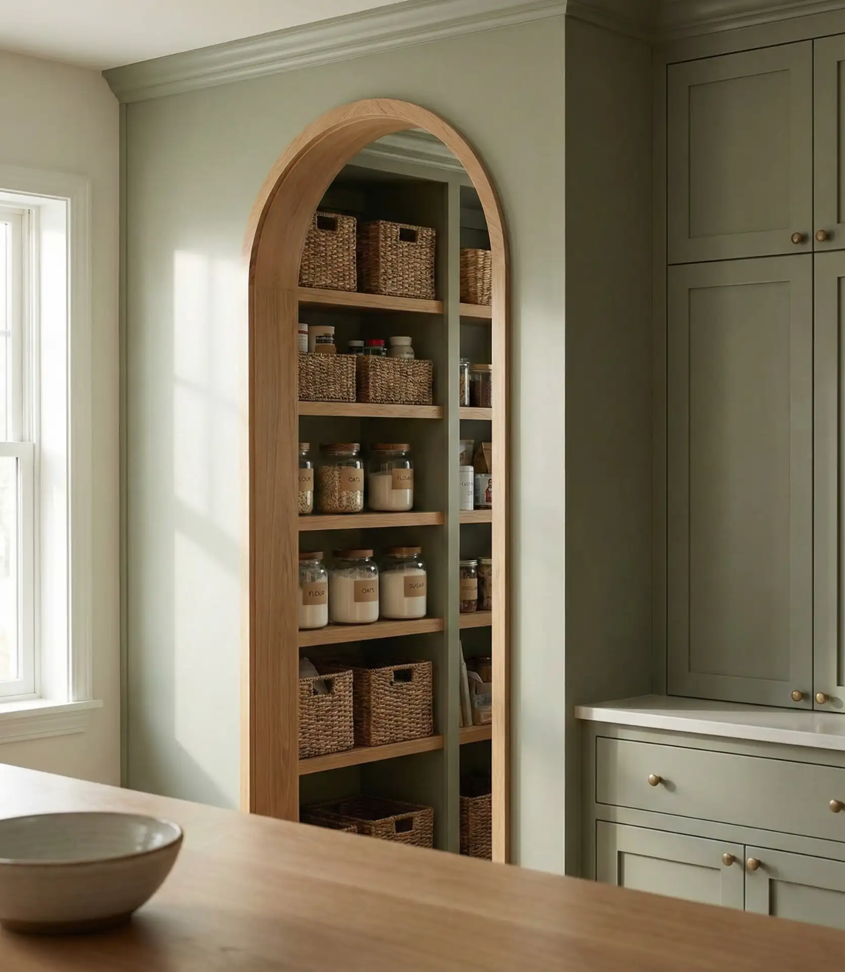 Kitchen-Adjacent Open Pantry 1
