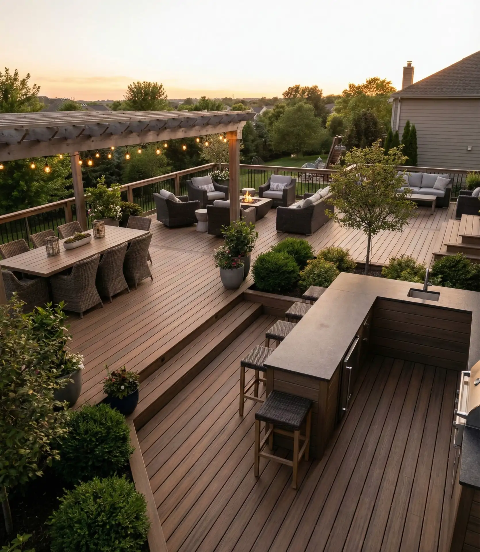 Large Multi-Zone Entertainment Deck 1