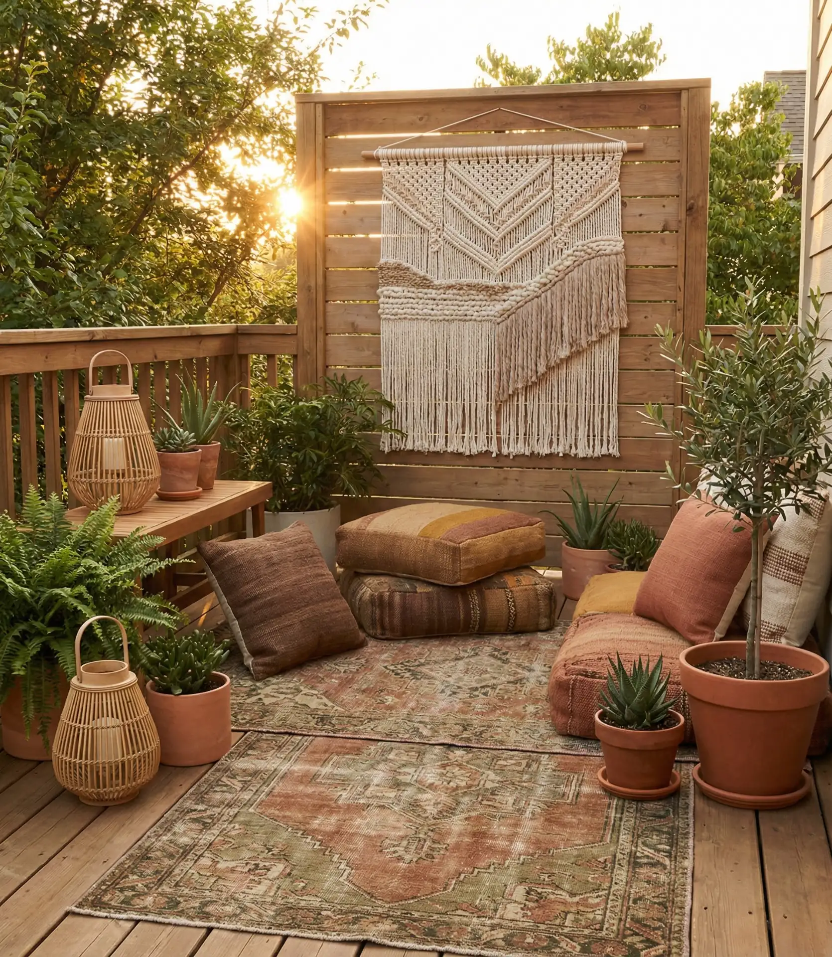 Layered Textile Lounge with Boho Accepts 2