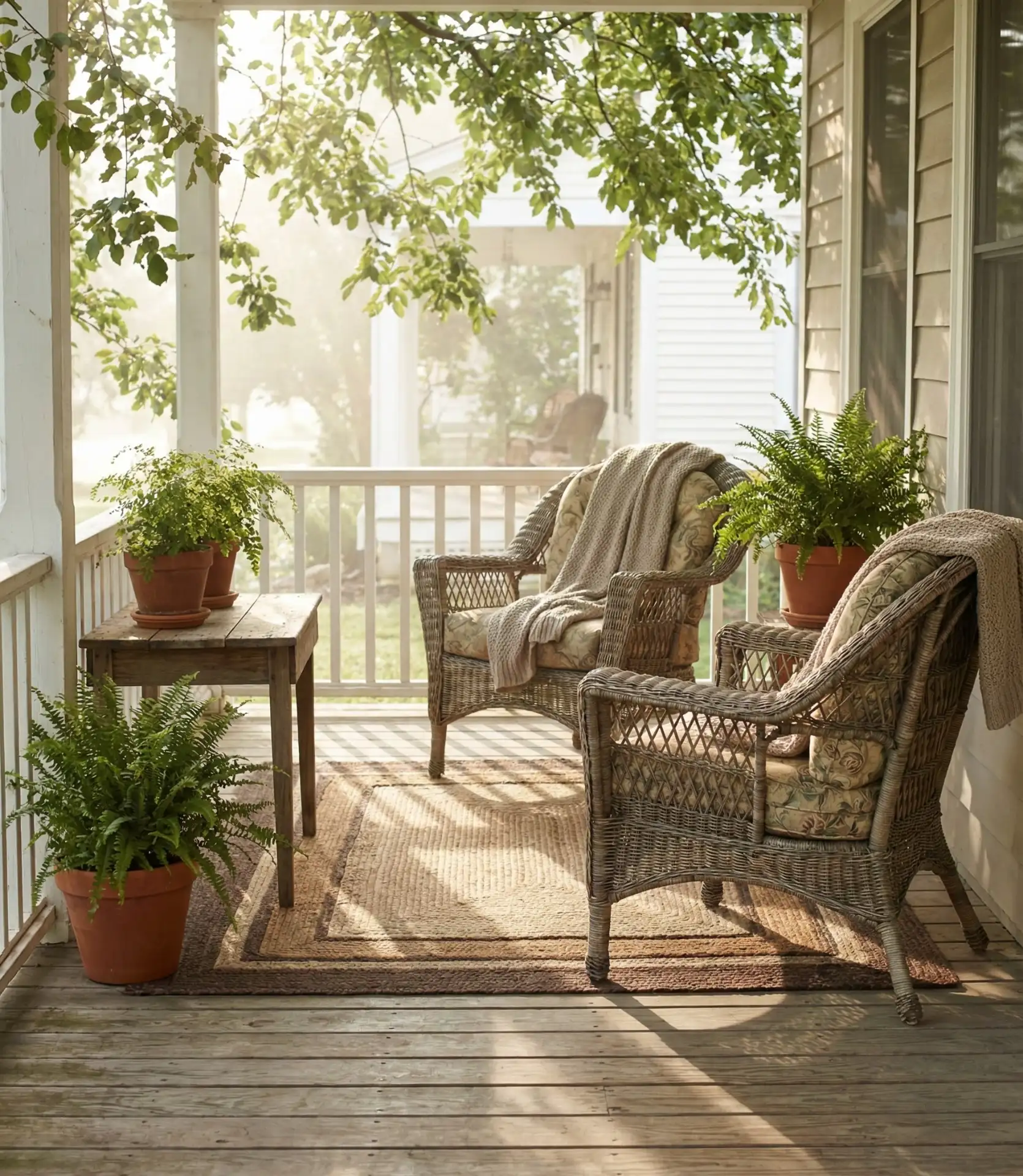 Layered Textiles for Cozy Front Porches 2