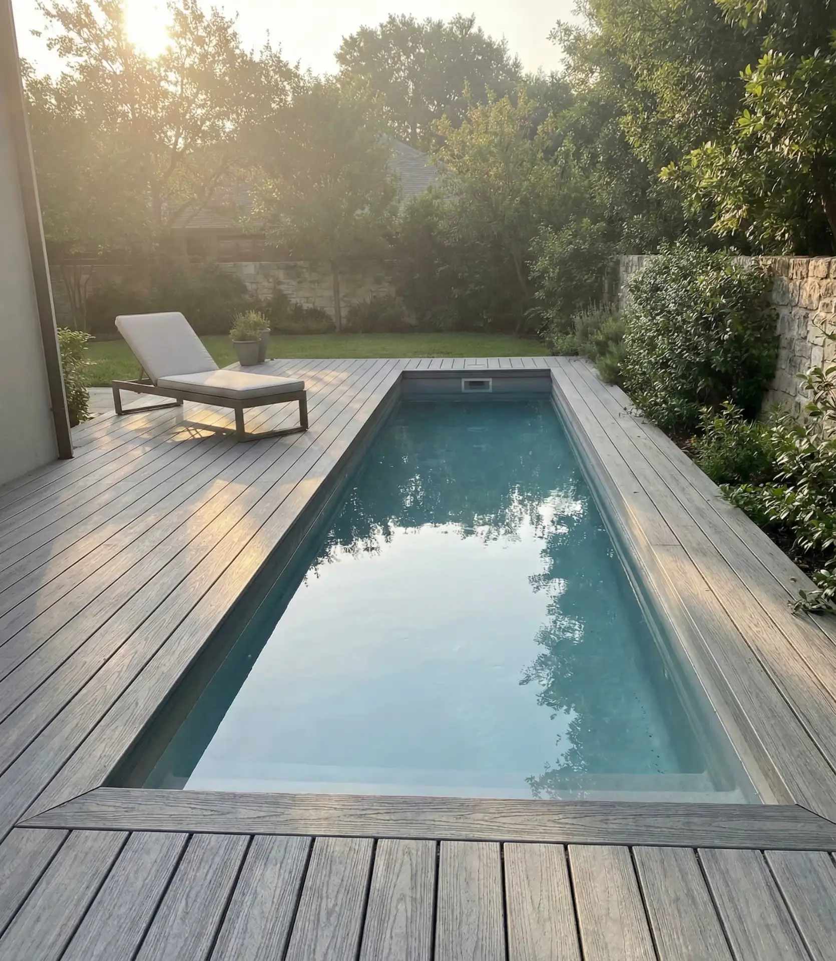 Linear Pool with Minimalist Decking 2