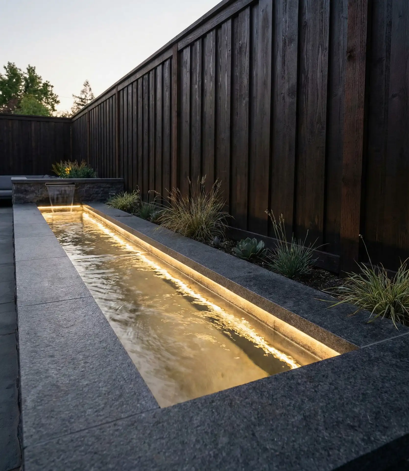 Linear Water Feature Along Fence Line 1