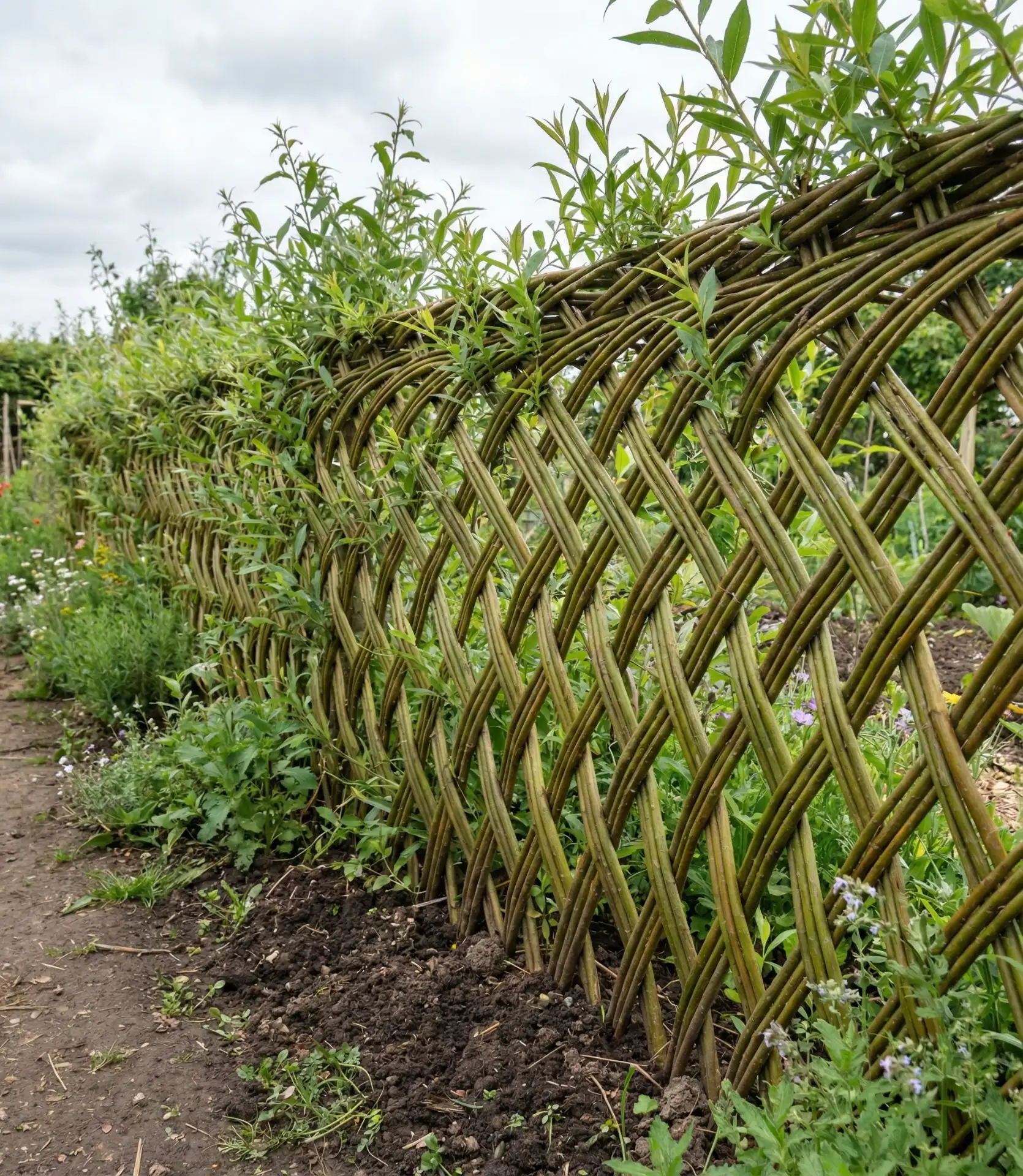 Living Willow Woven Fence 1