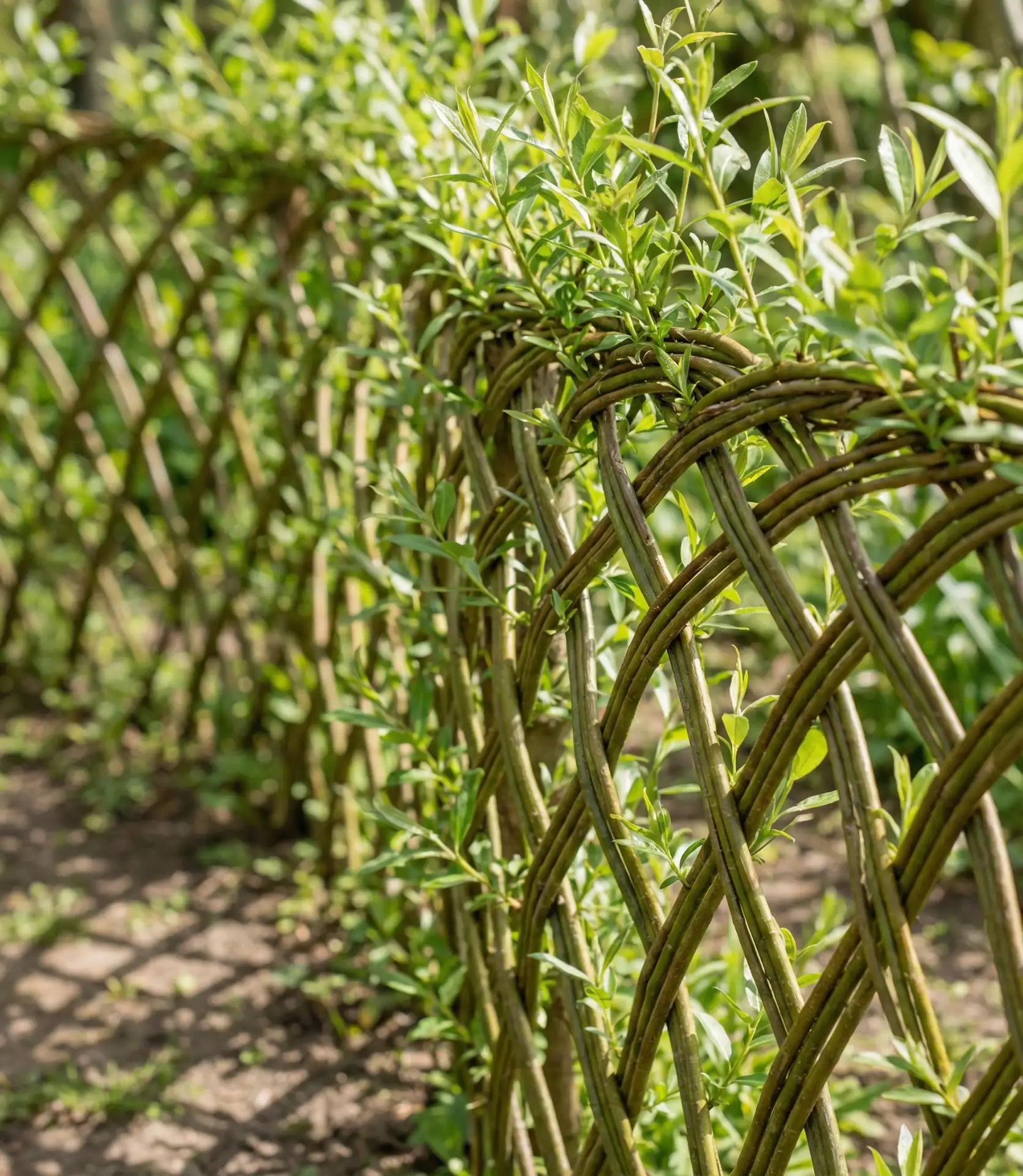 Living Willow Woven Fence 2