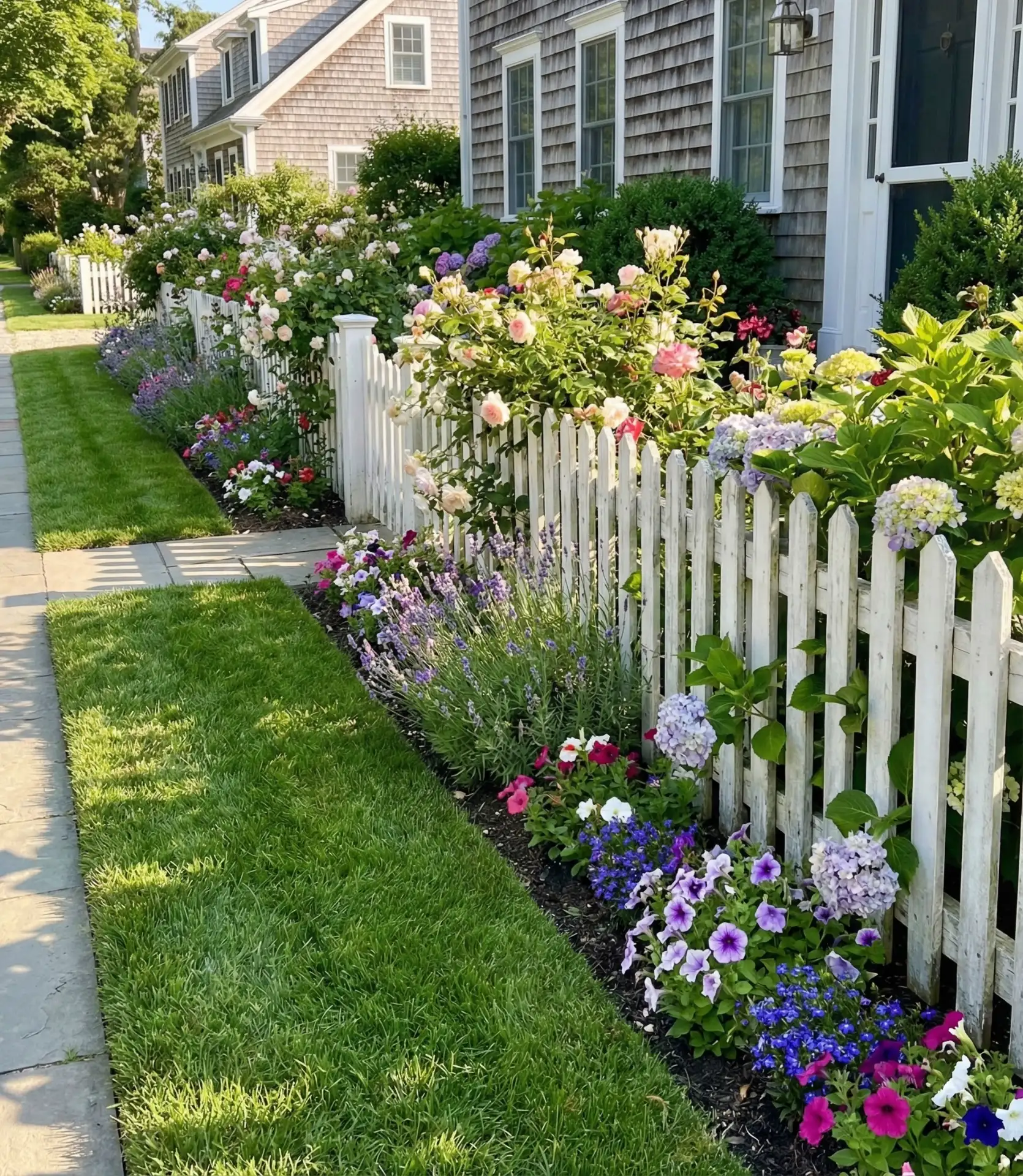 Low Picket Border for Flower Beds 1