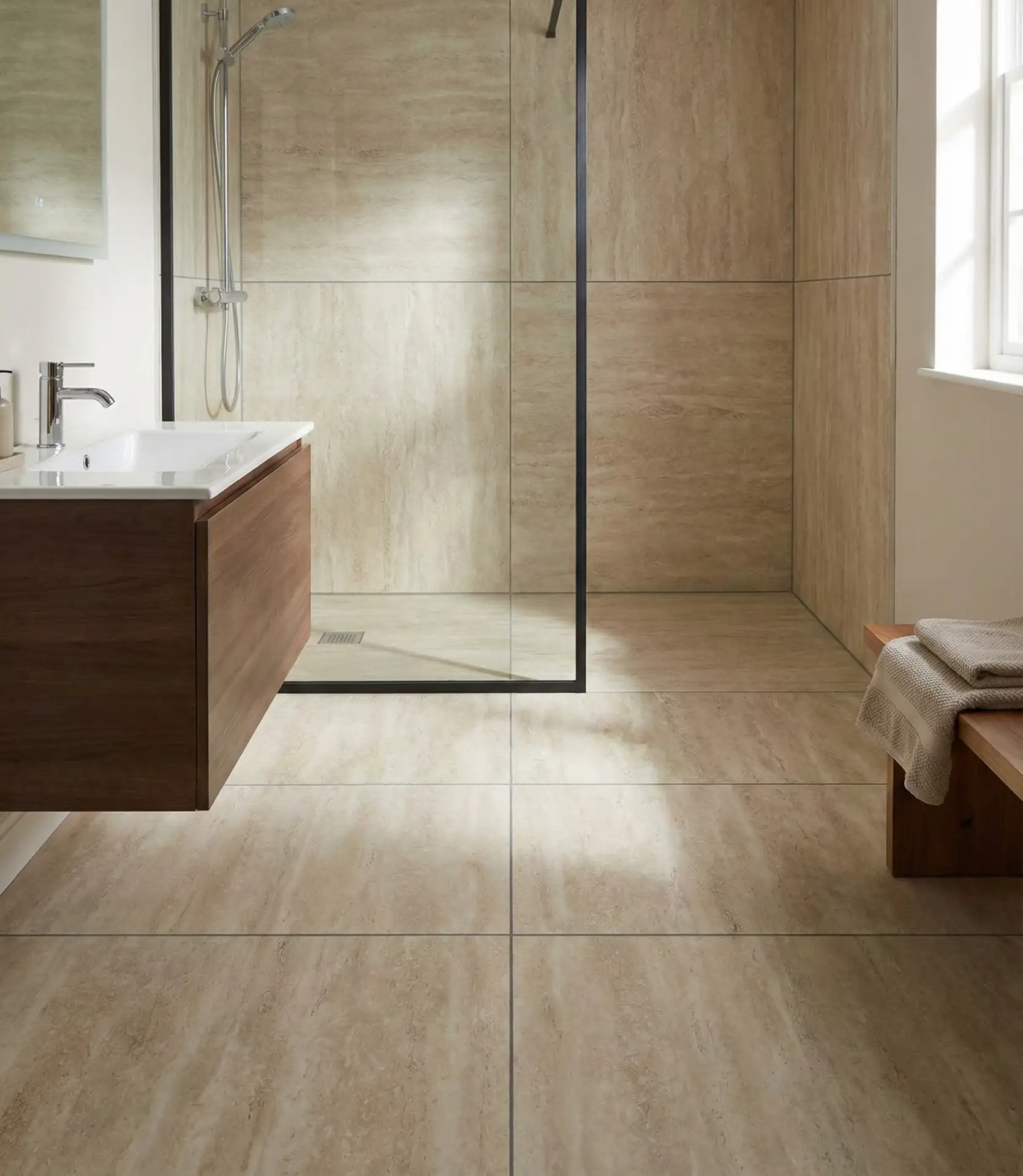 Luxury Vinyl Tile with Grout Lines 1