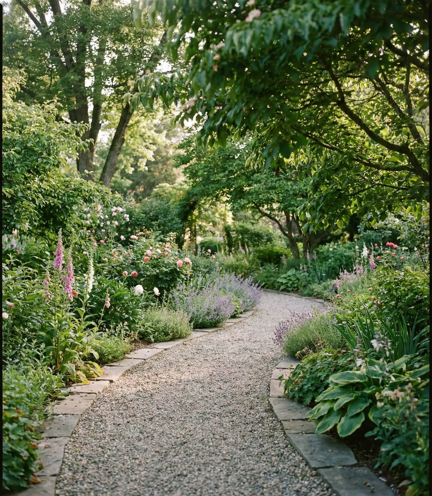 Meandering Gravel Path Through Garden Beds 1