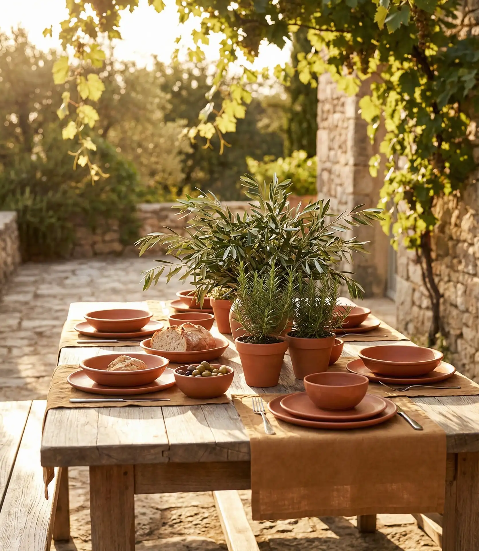 Mediterranean Terracotta and Olive Branch Theme 2