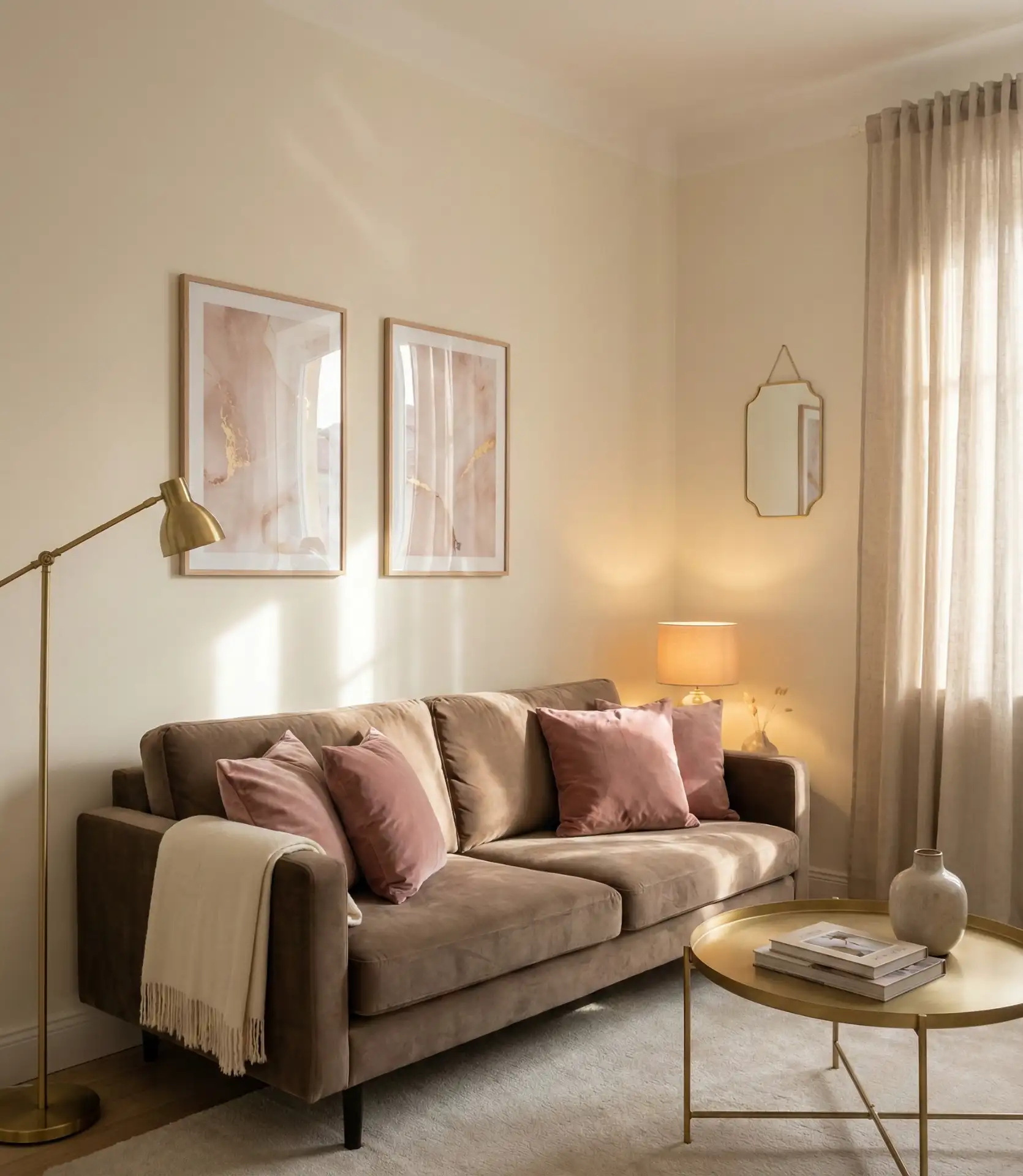 Medium Brown with Pink Accents for Soft Sophistication 1