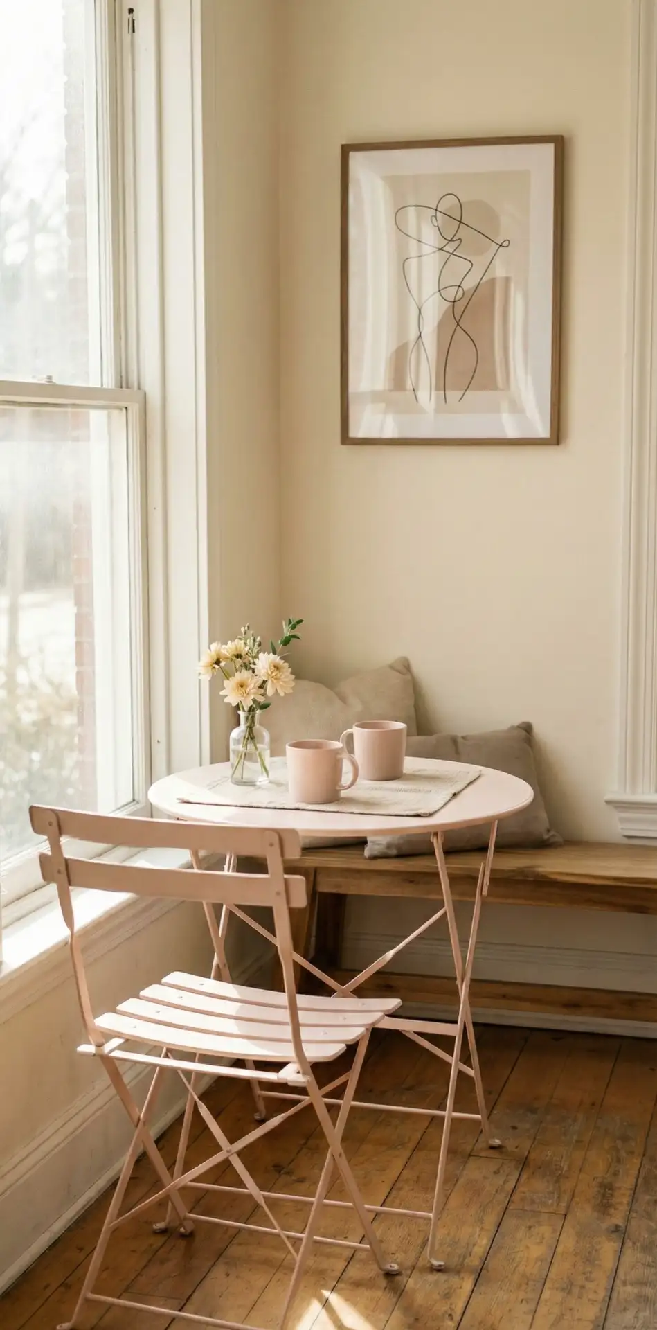 Minimal Pink Cafe-Style Corner at Home 1