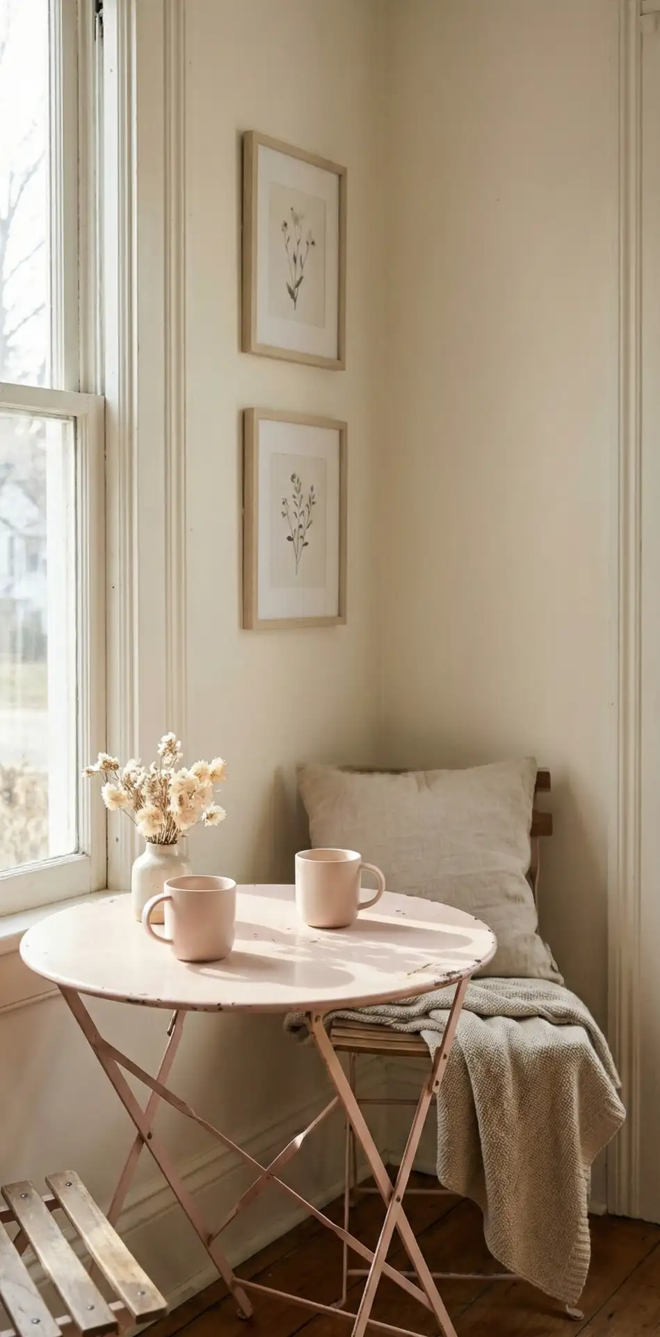 Minimal Pink Cafe-Style Corner at Home 2