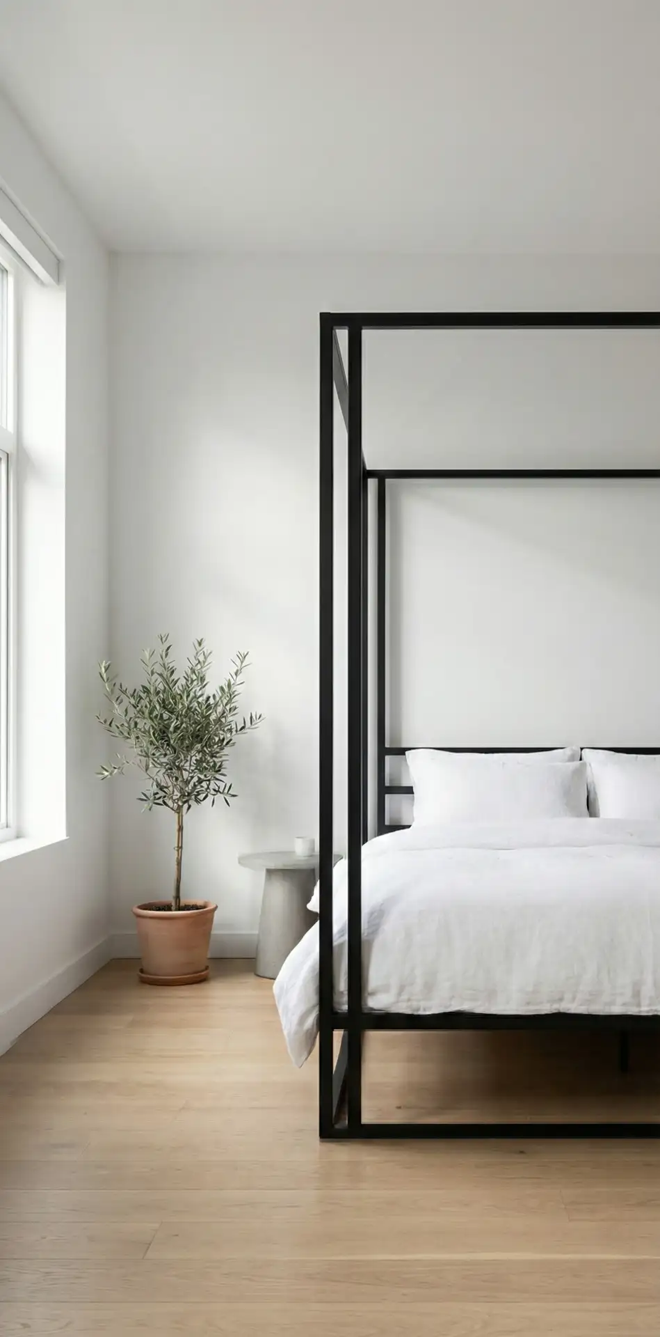 Minimalist Black Iron Four-Poster 1