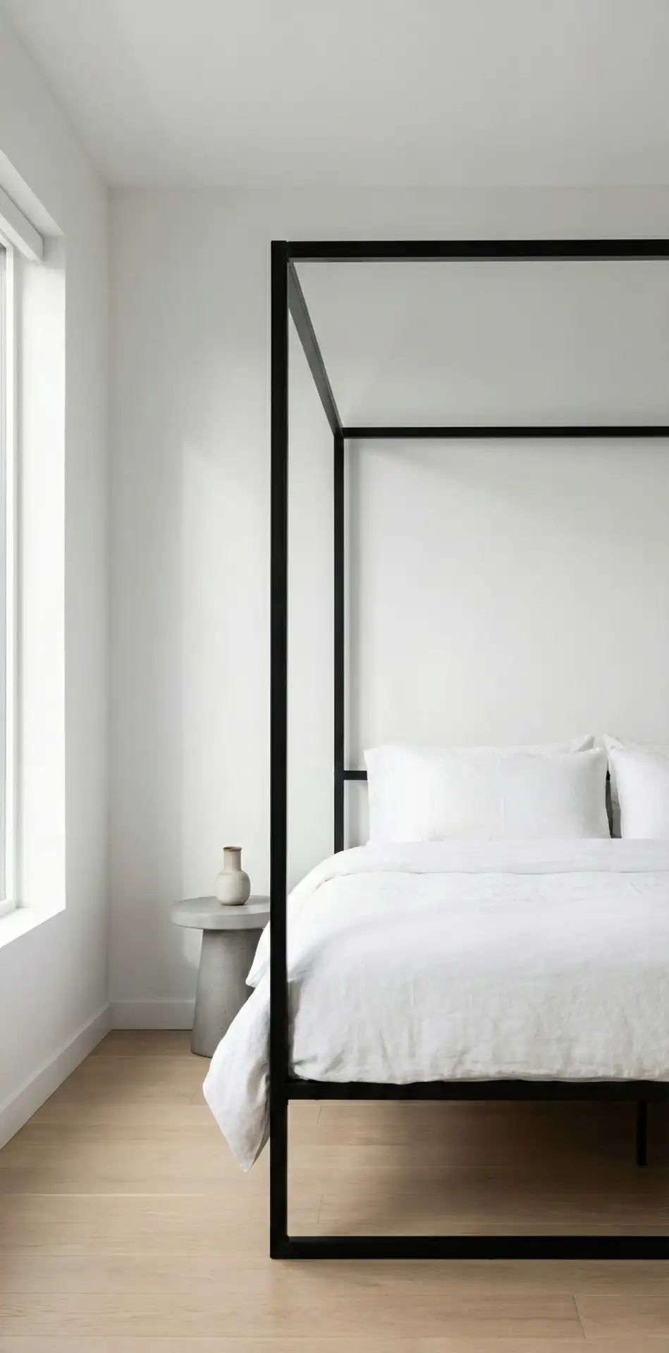 Minimalist Black Iron Four-Poster 2