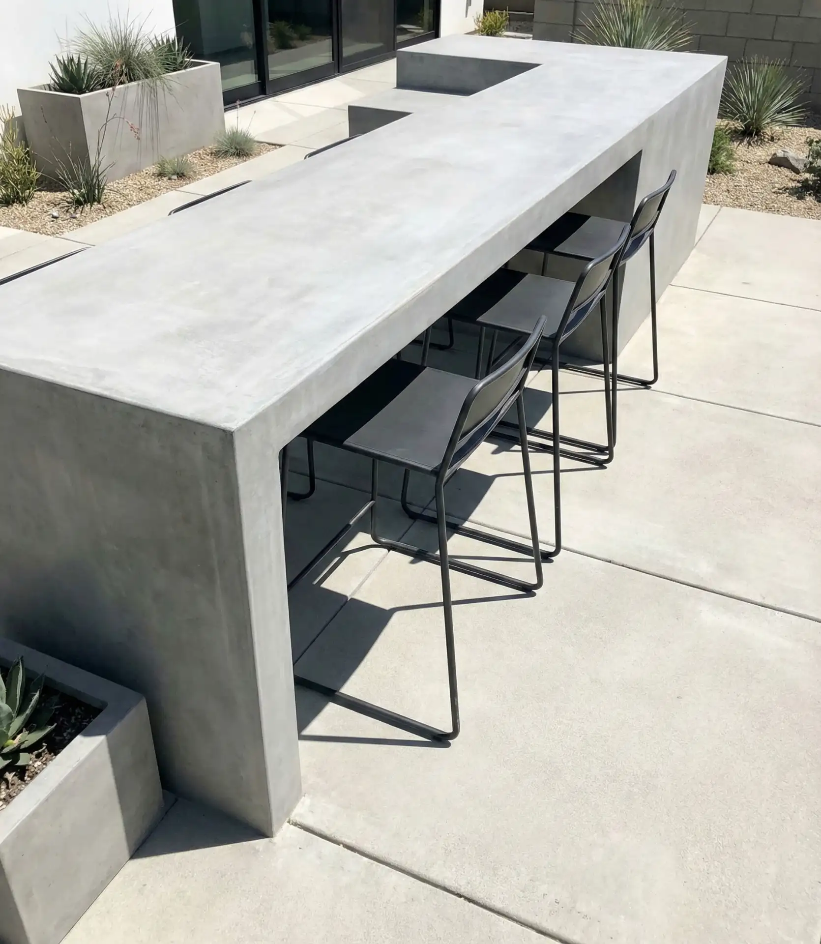 Minimalist Concrete Statement Bar 1