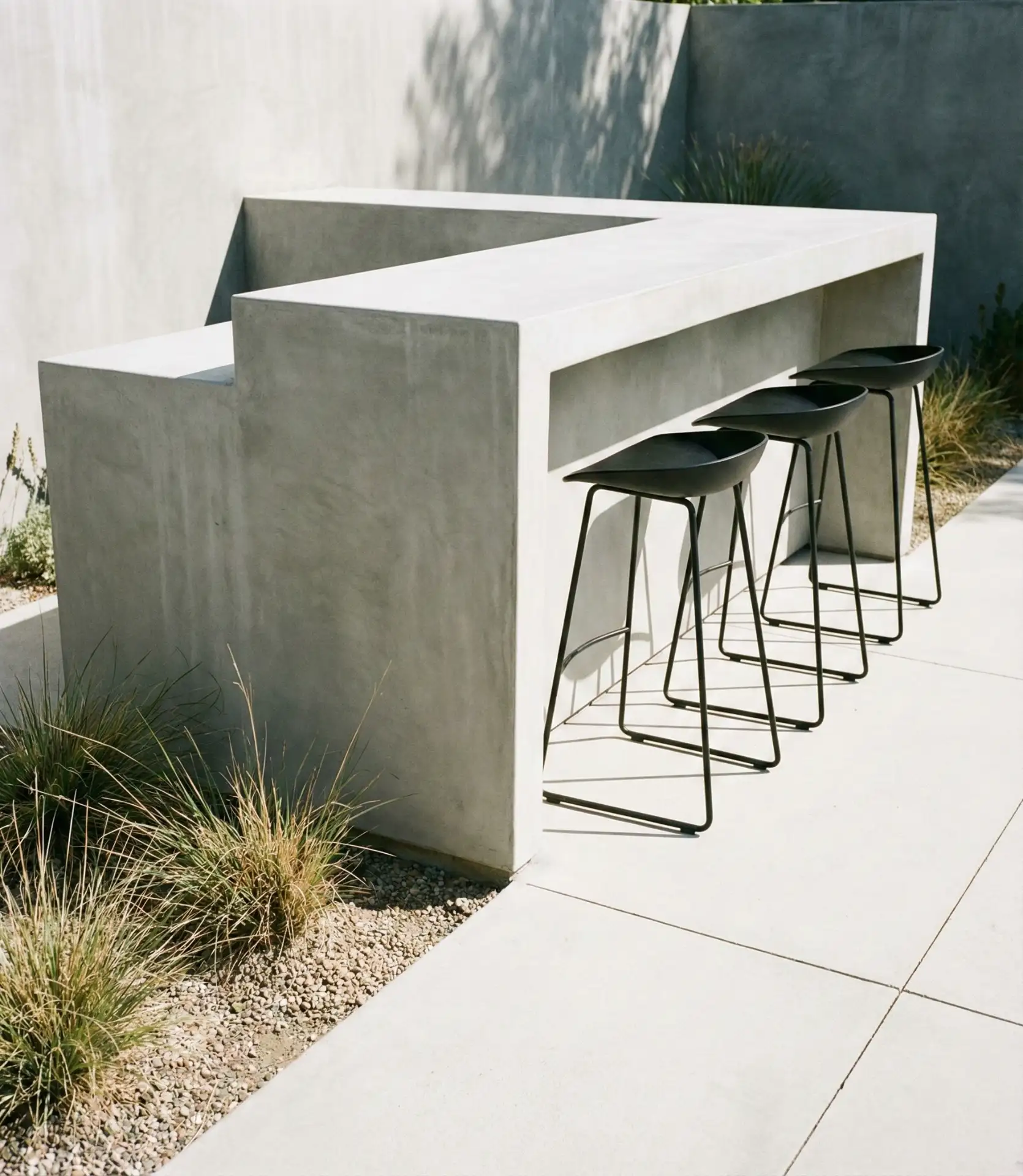 Minimalist Concrete Statement Bar 2