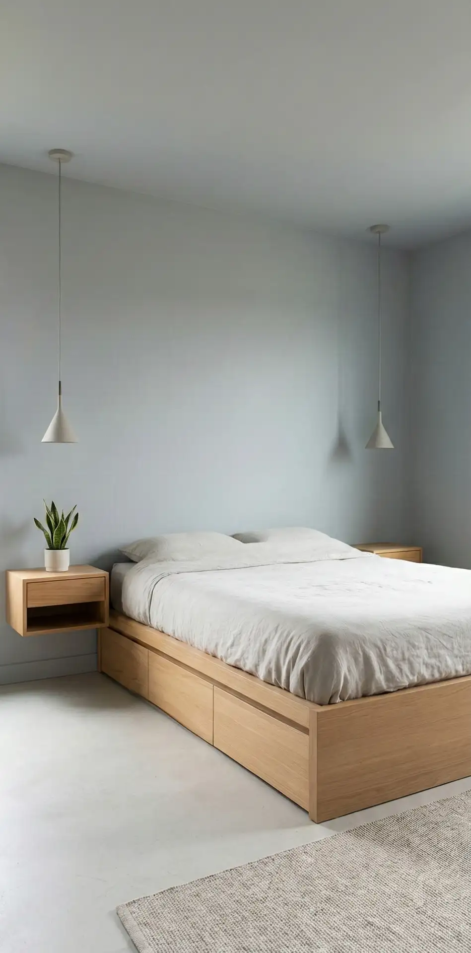 Minimalist Couple's Sanctuary with Hidden Storage 1