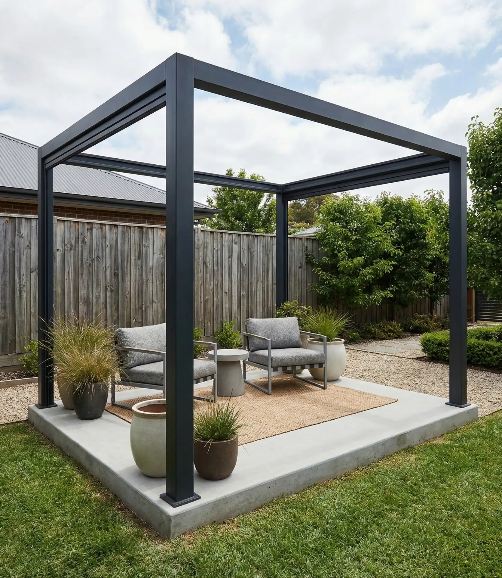 Minimalist Steel Frame Gazebo 1