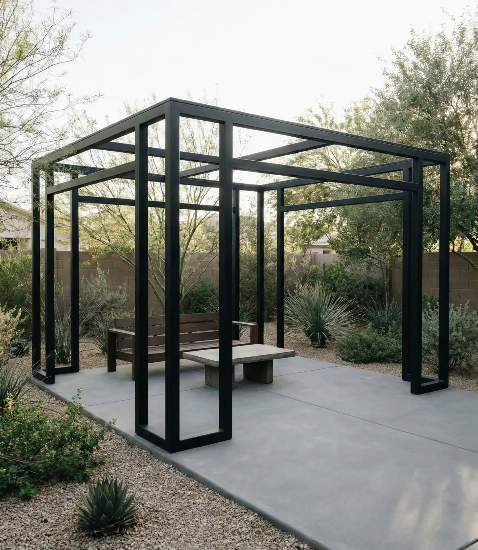Minimalist Steel Frame Gazebo 2
