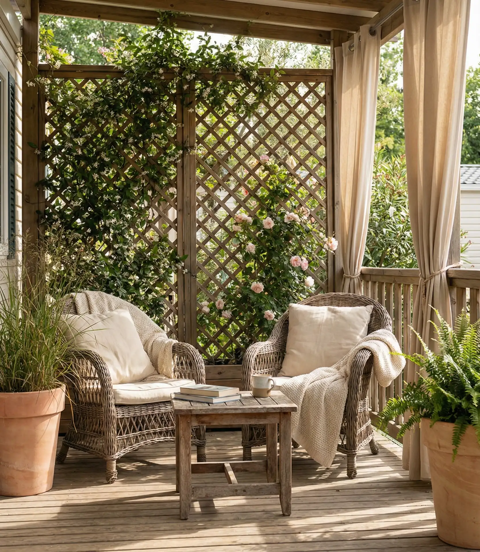 Mobile Home Front Porch Privacy Solutions 2