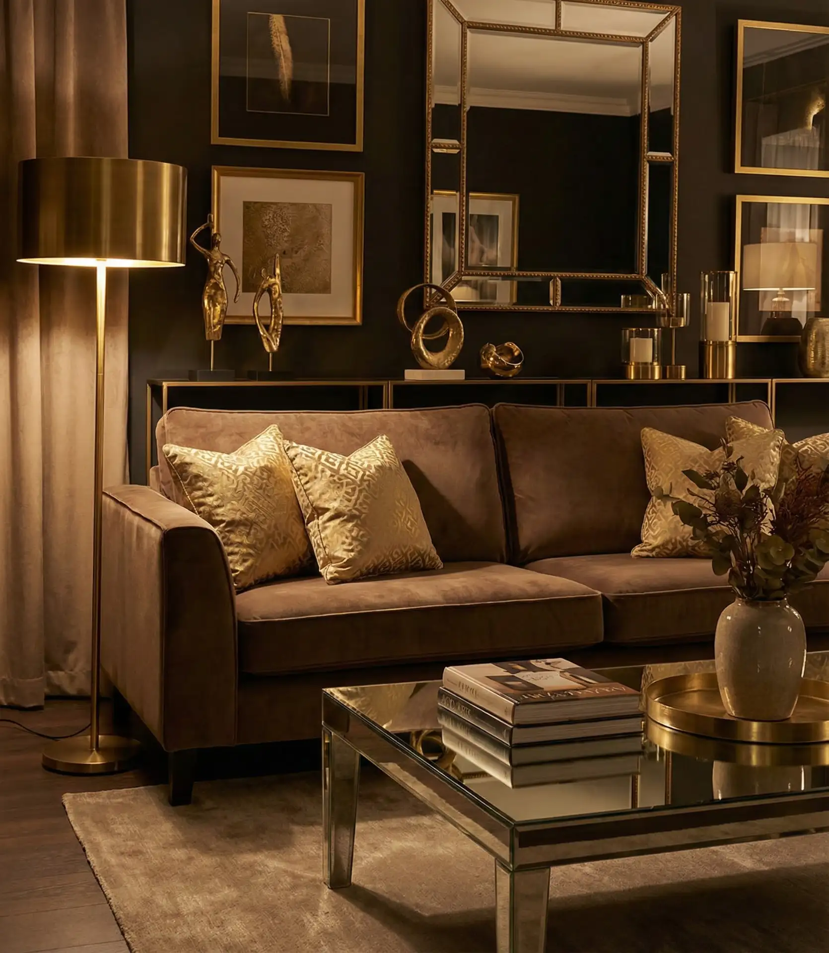 Mocha Brown with Metallic Glamour 2