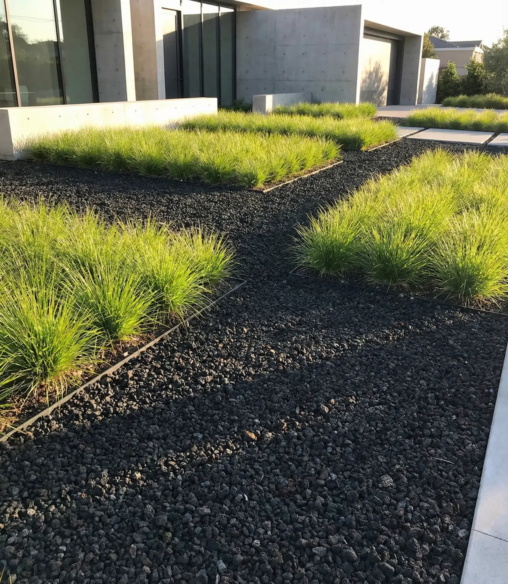 Modern Black Rock Garden Drama 2