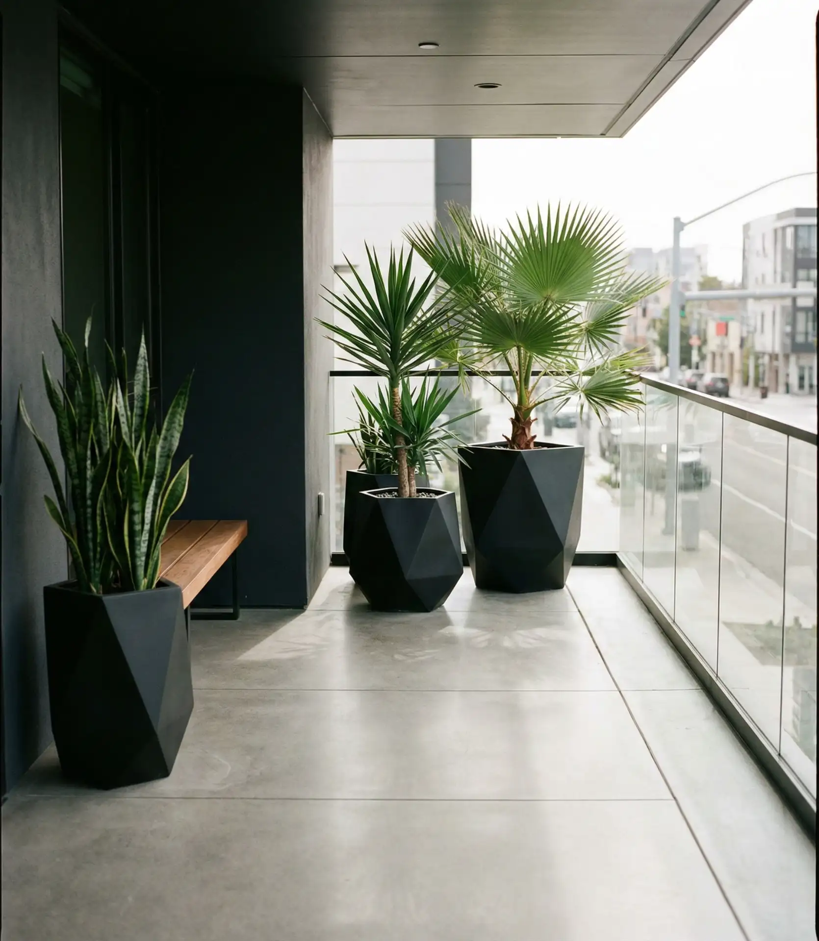 Modern Geometric Planters in Monochrome 1