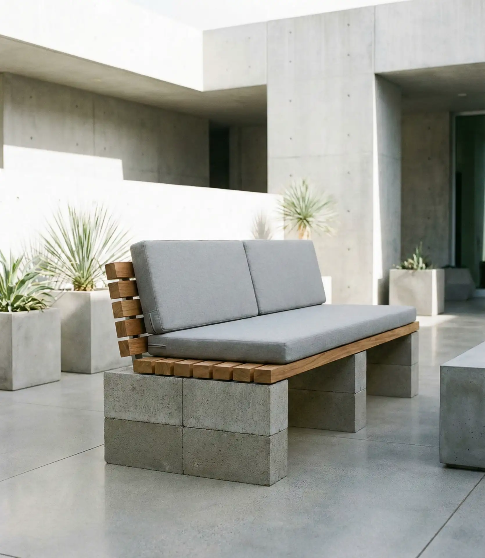 Modern Minimalist Concrete and Wood 1